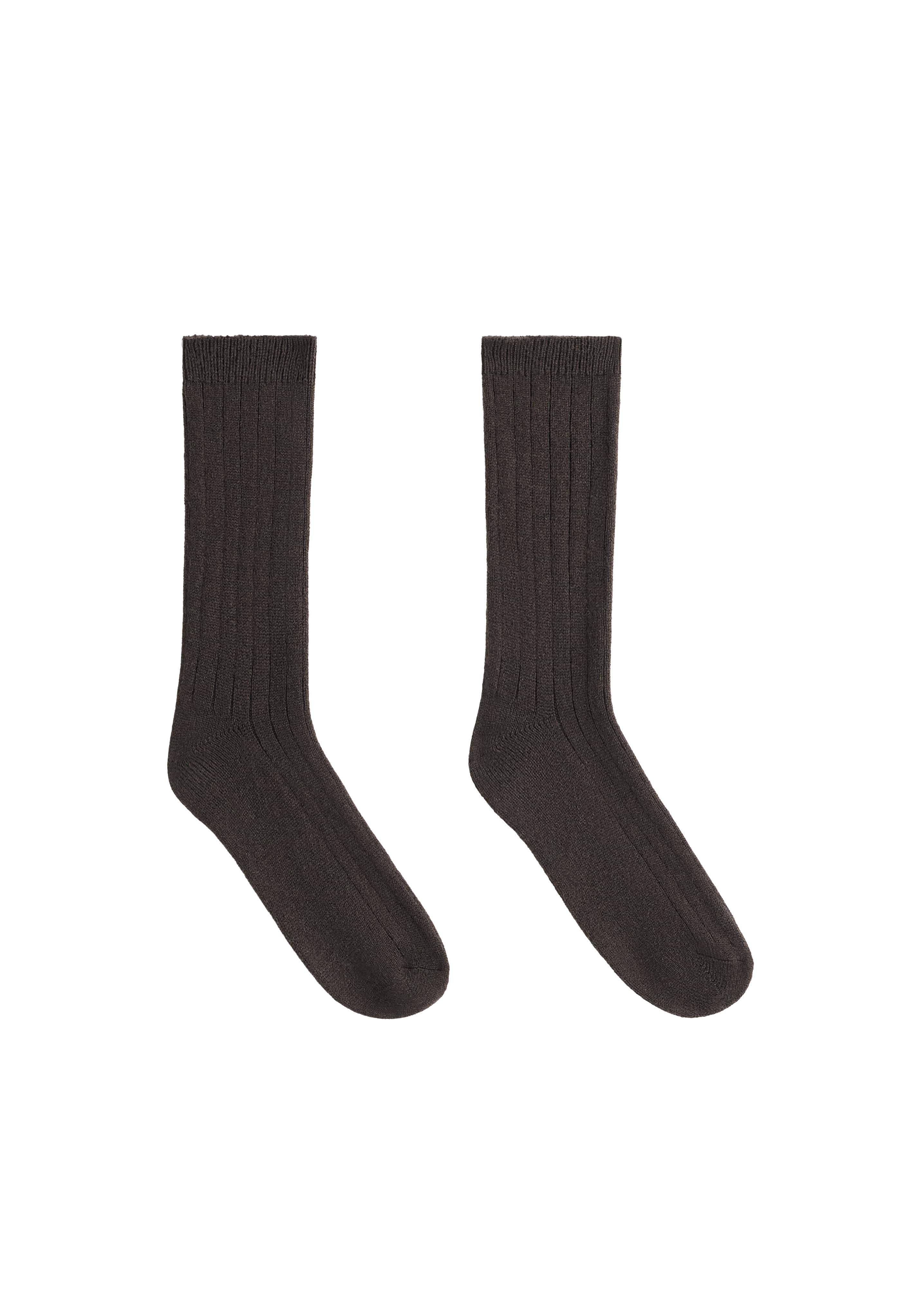75% cashmere socks — DARK BROWN