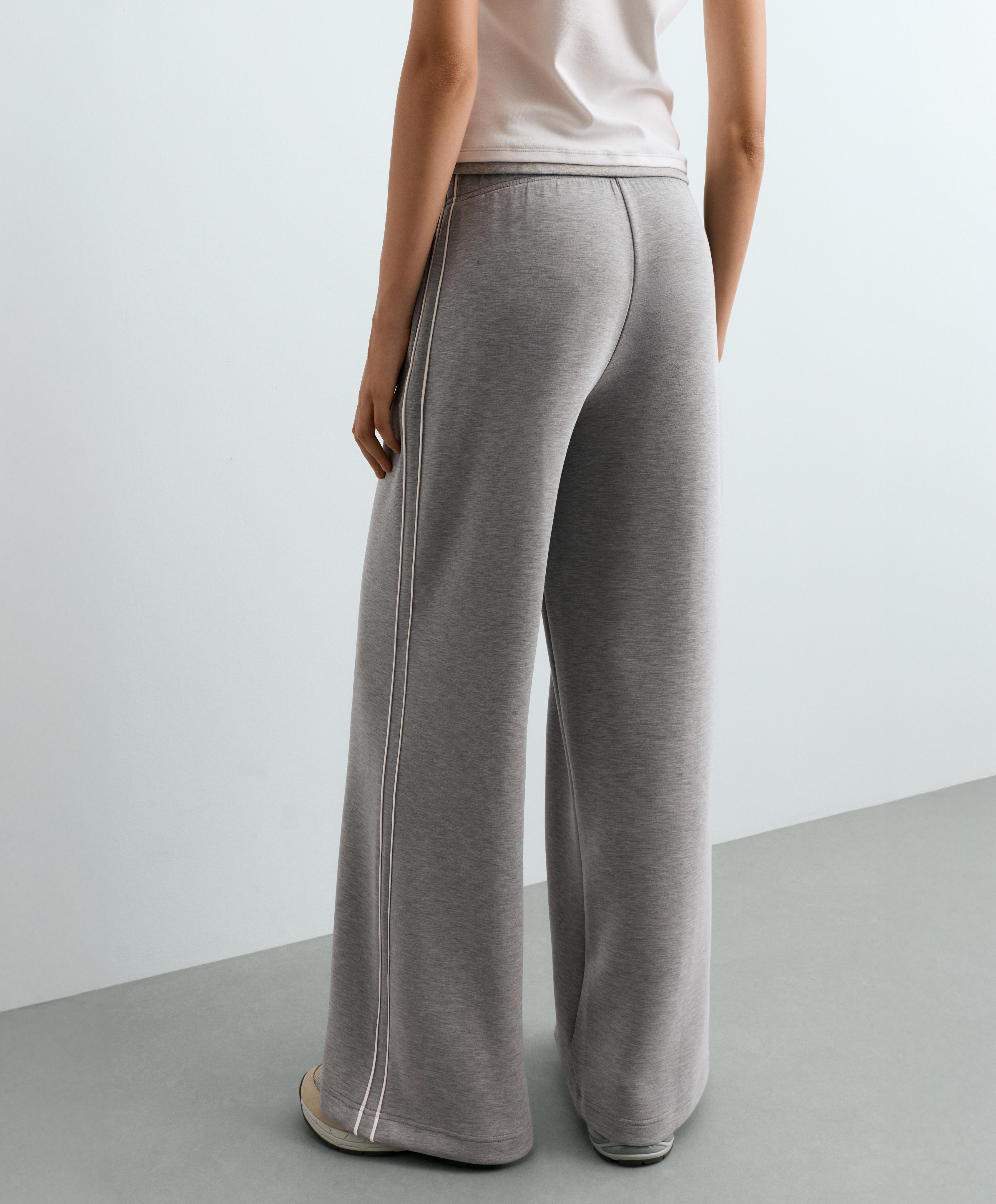 Wide-leg piping trousers with modal — MARL