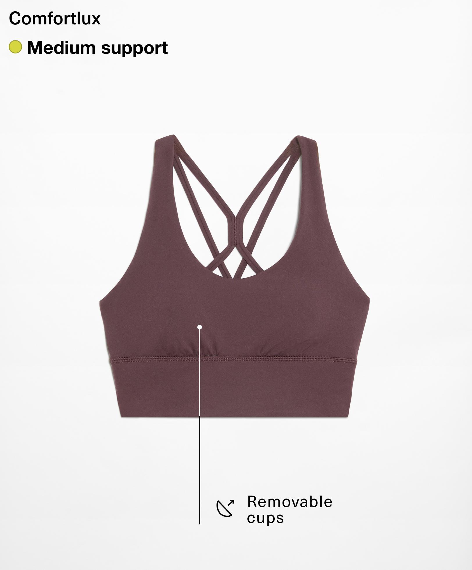 Medium-support comfortlux sports bra with cups