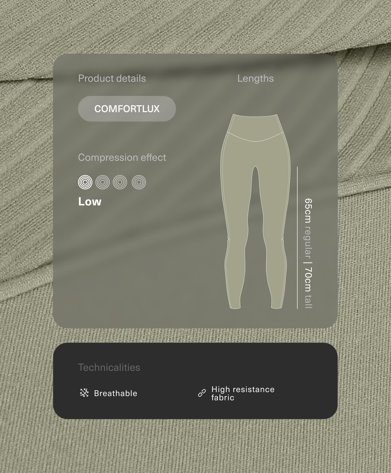 Legíny Comfortlux rib ke kotníkům s vysokým pasem Legíny Comfortlux rib ke kotníkům s vysokým pasem