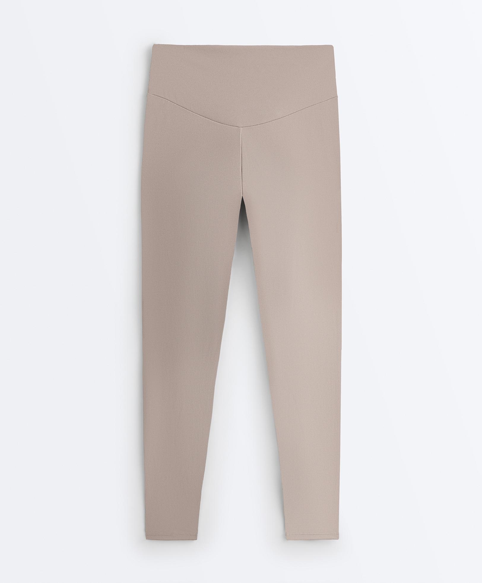 Comfortlux high-waisted ankle-length leggings — PALE TAUPE