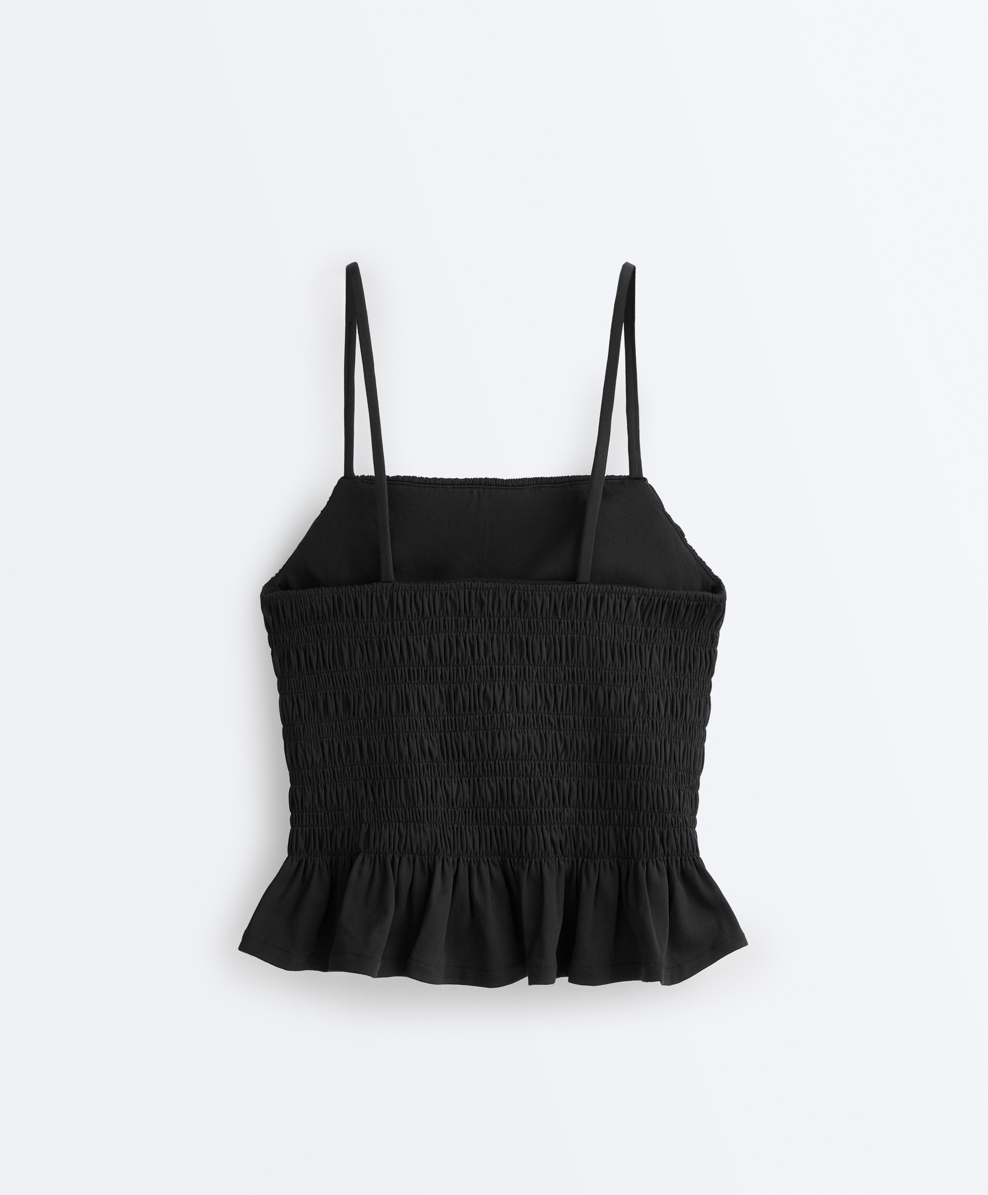 Comfortlux smock tank top — BLACK