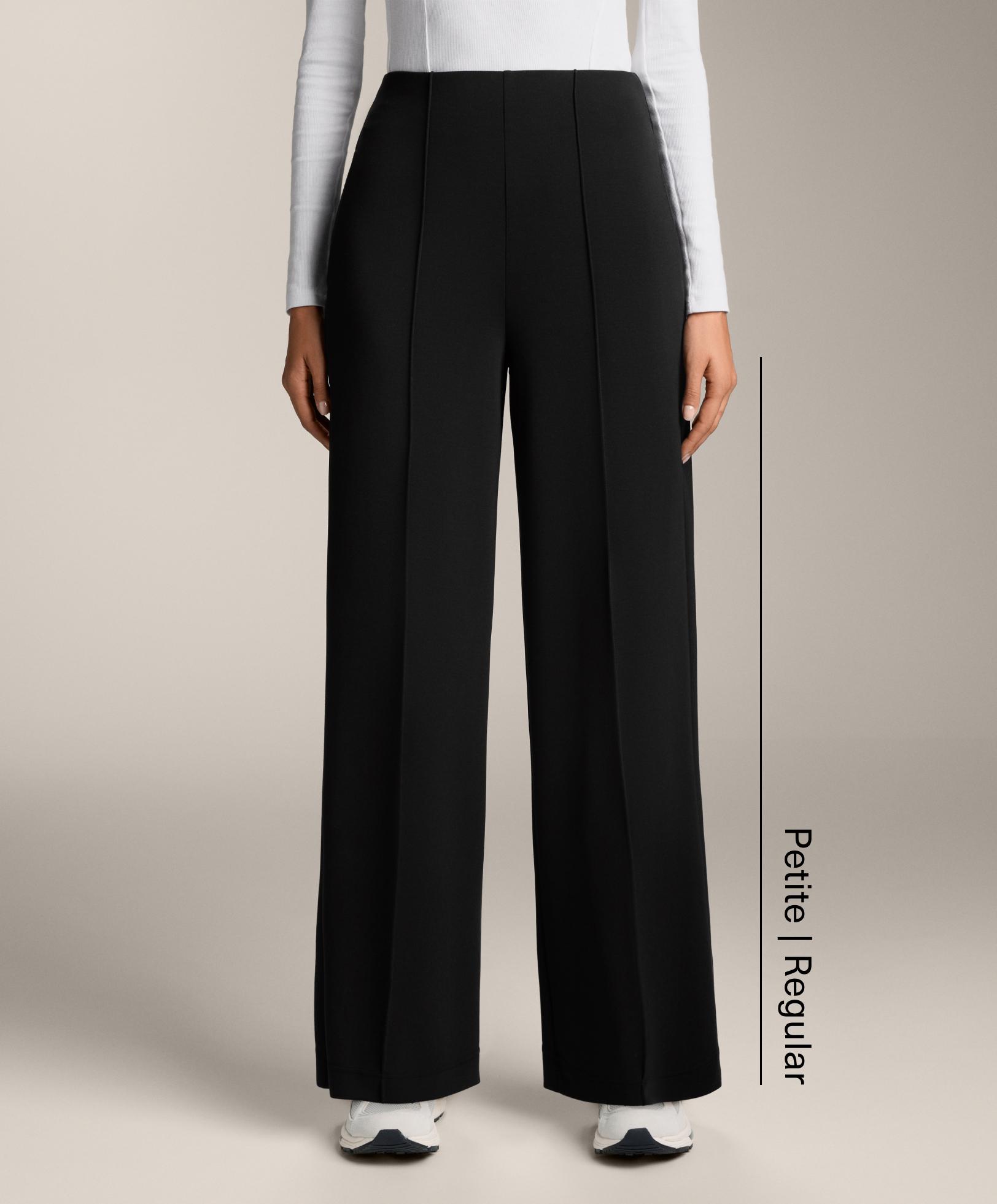 Straight-leg trousers with soft-touch modal and crease