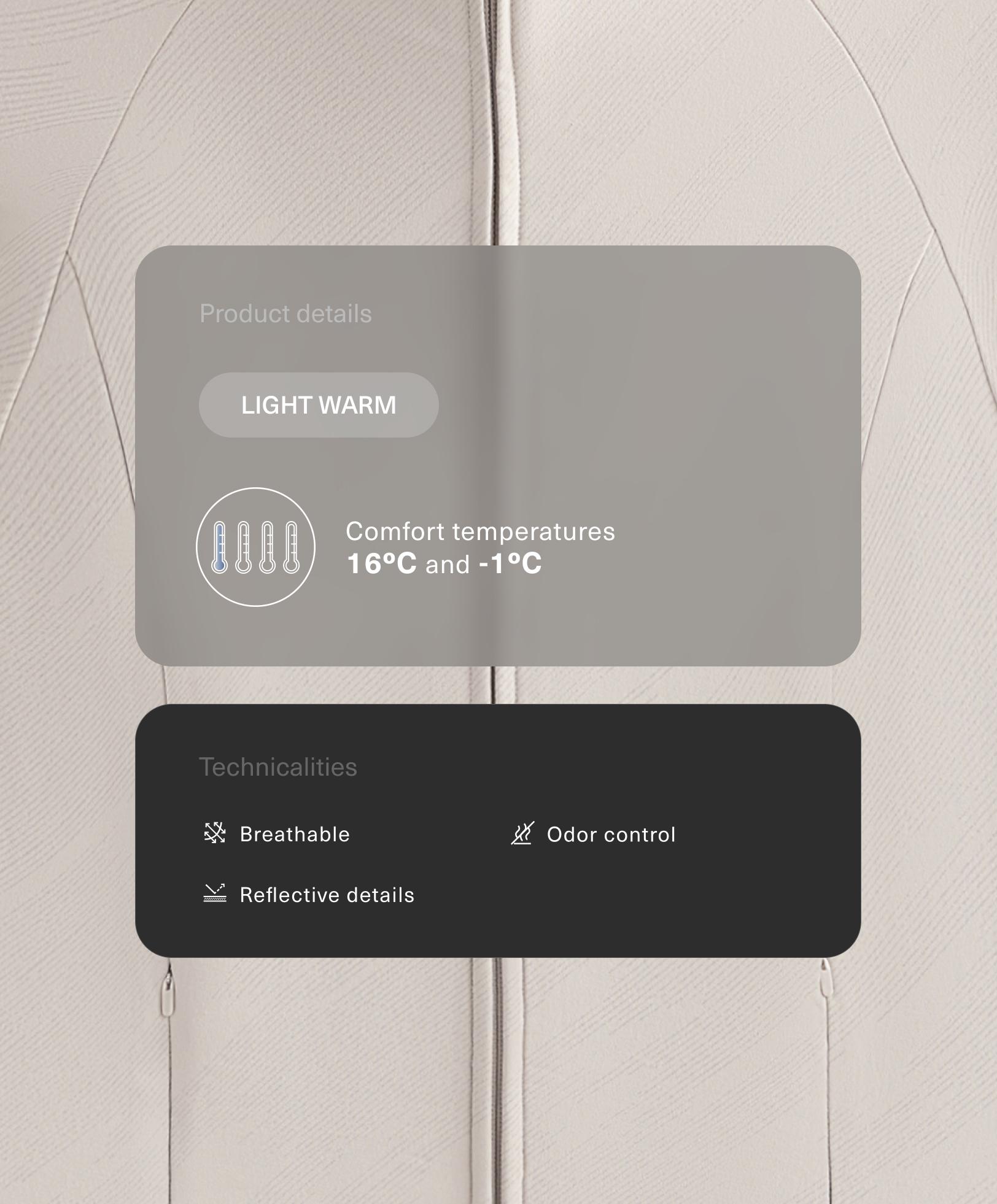 Giacca tecnica light warm riflettente Giacca tecnica light warm riflettente