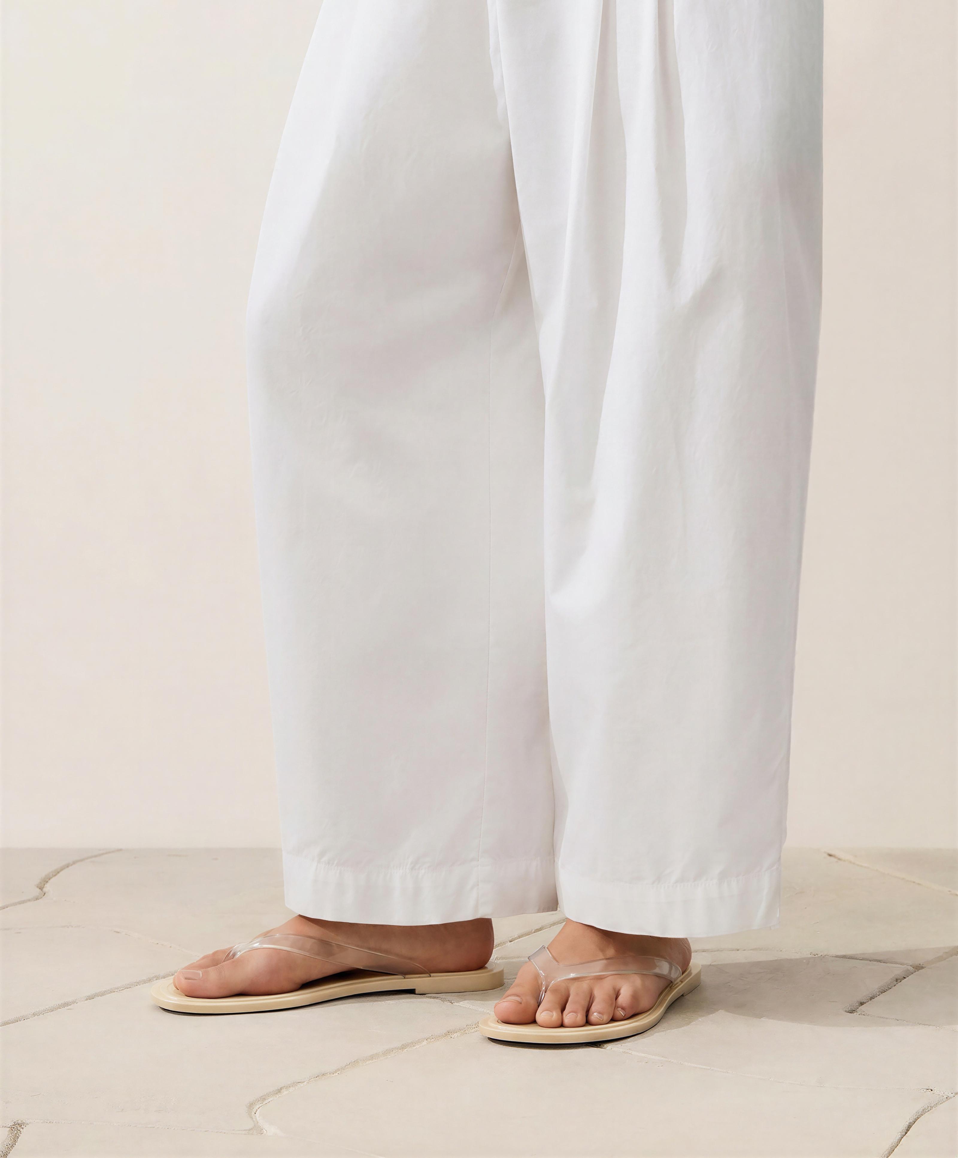 Translucent effect beachwear flip flops — ECRU