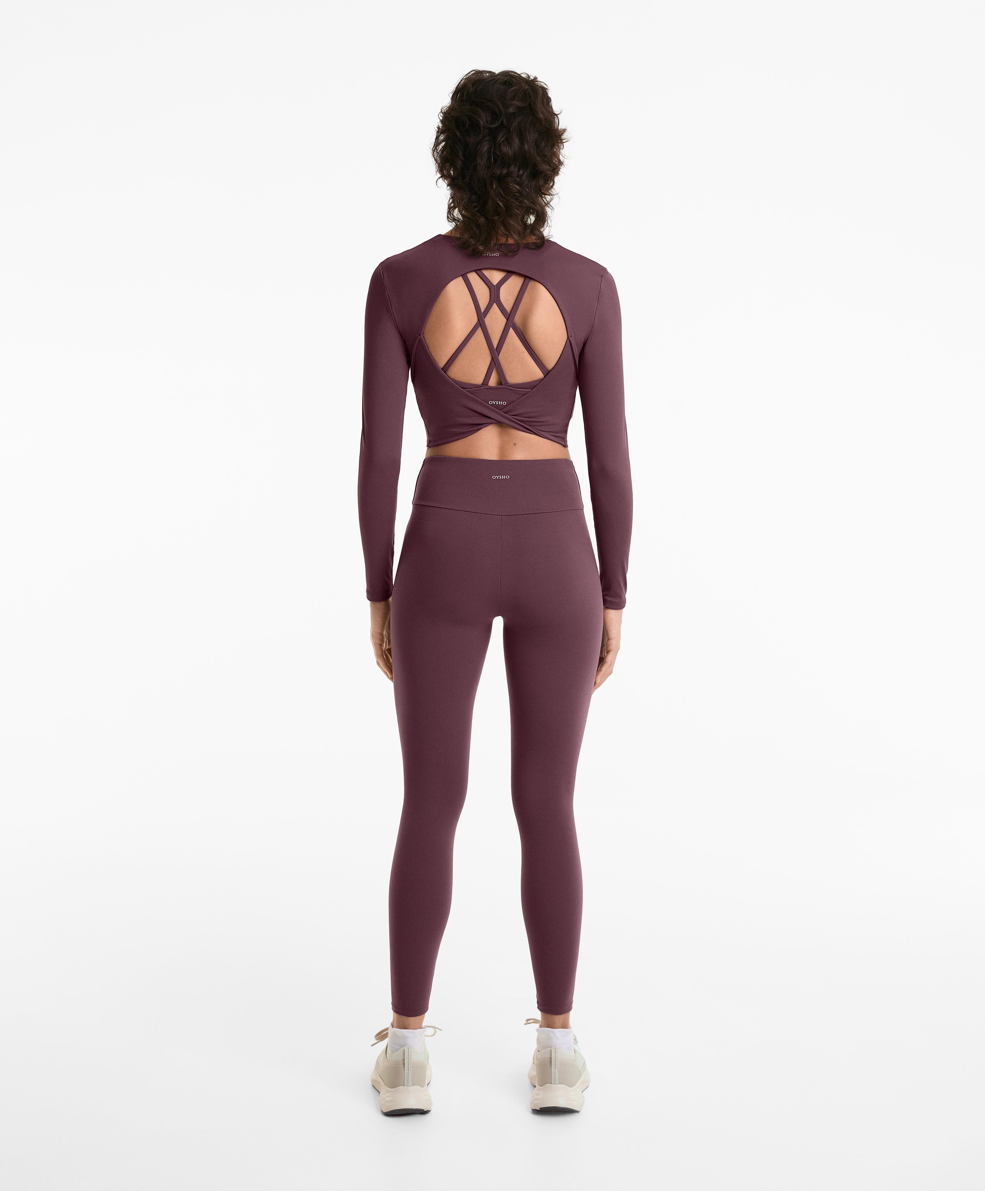 Comfortlux long-sleeved crop top with open back - Sale