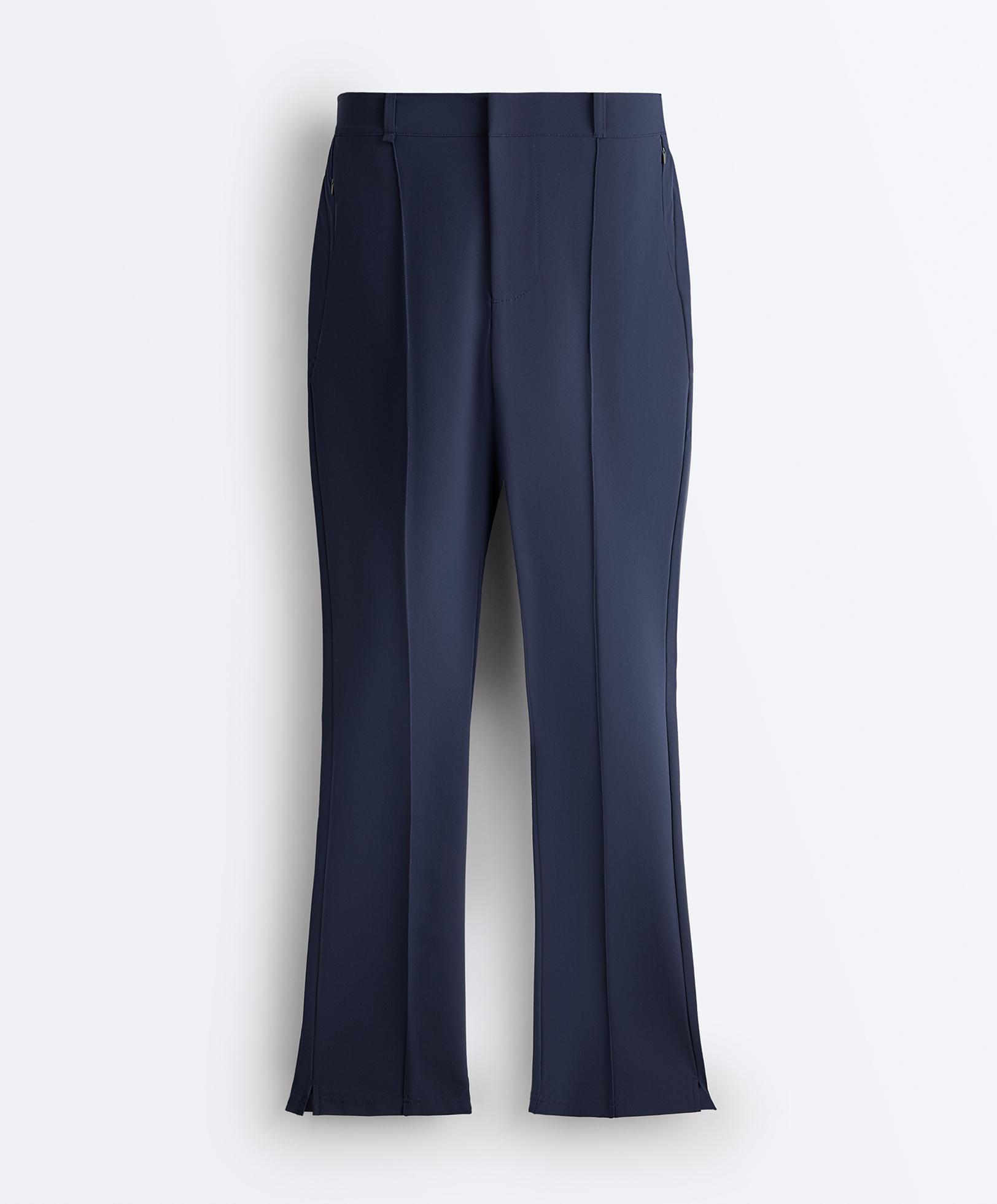 Technical skinny crease trousers — NAVY BLUE