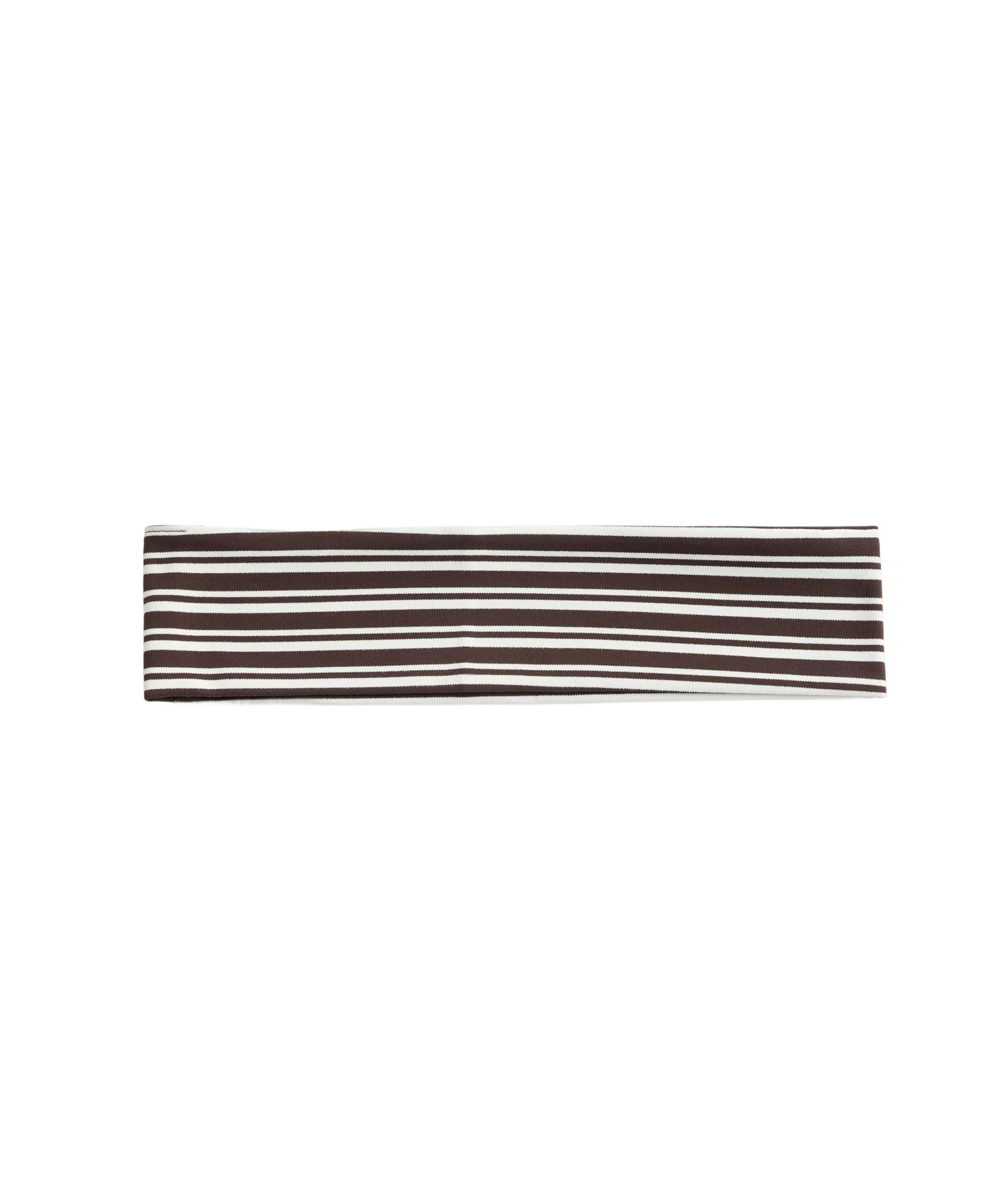 6 cm striped sports headband — DARK BROWN
