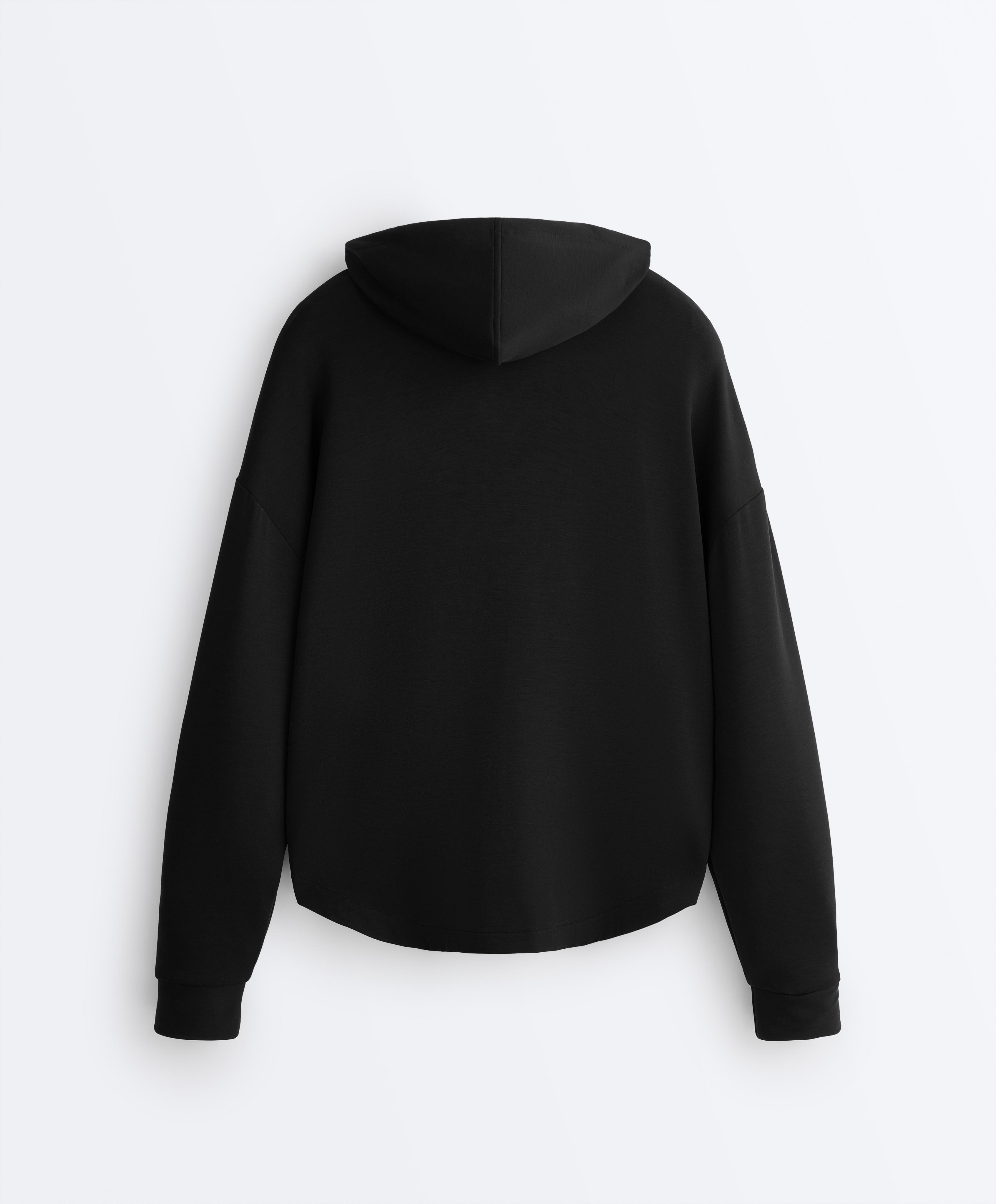 Soft-touch jacket with modal — BLACK