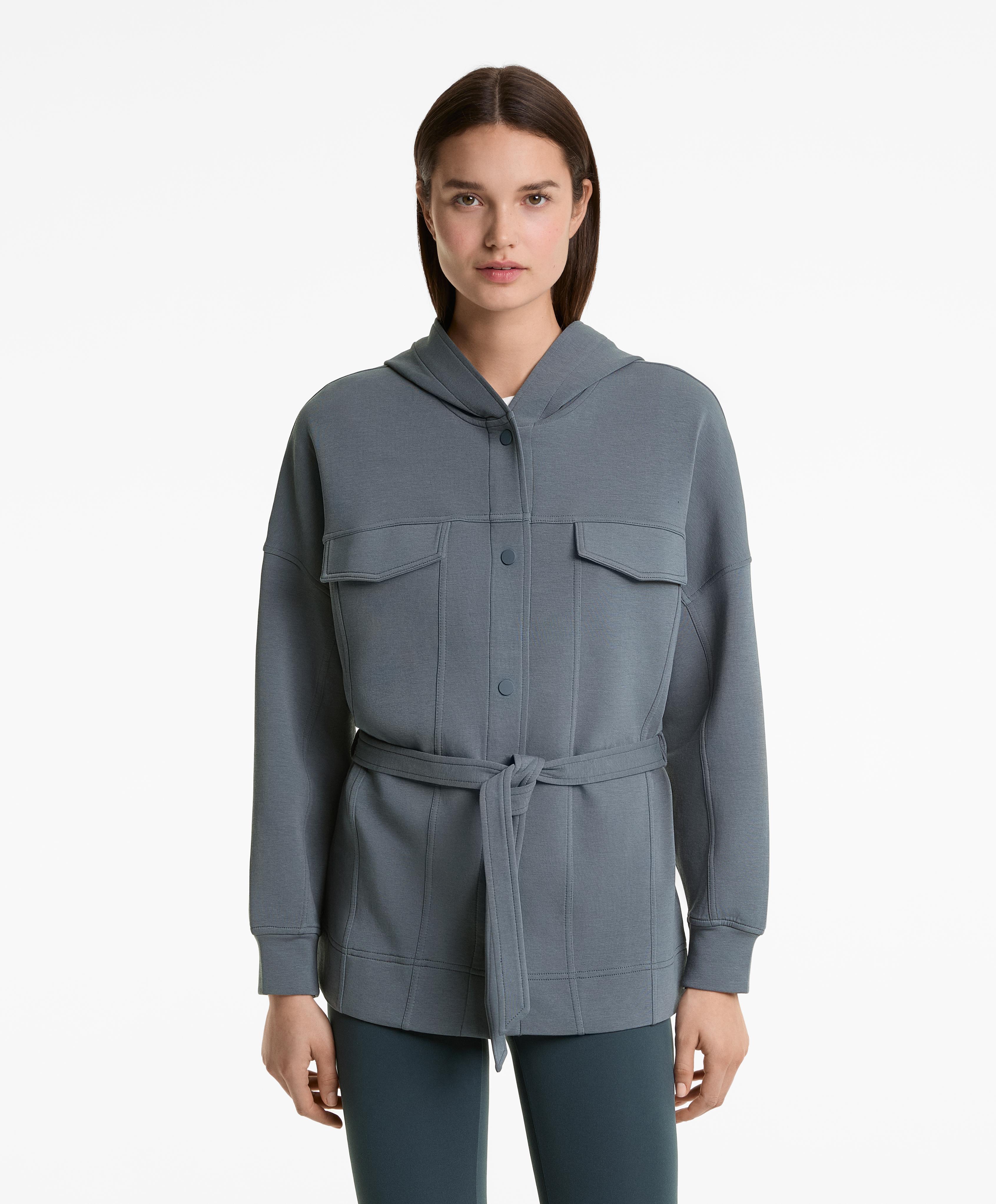 Veste ceinture en coton mélangé Veste ceinture en coton mélangé