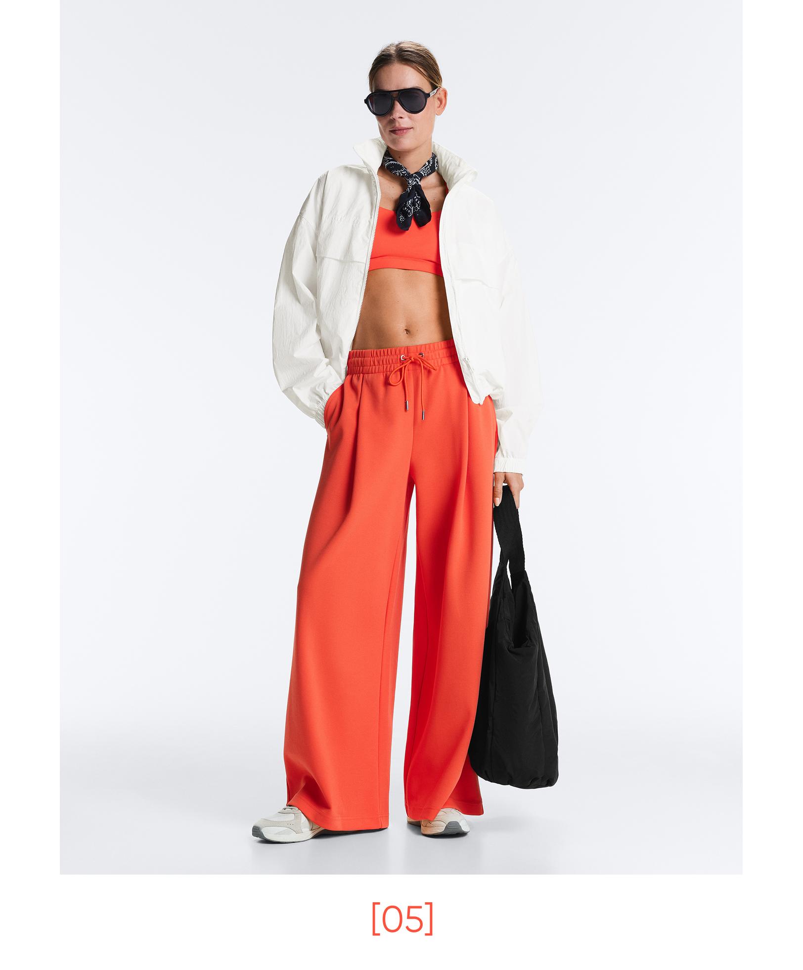 Comfortlux low-support crossover strap sports bra — BRIGHT ORANGE