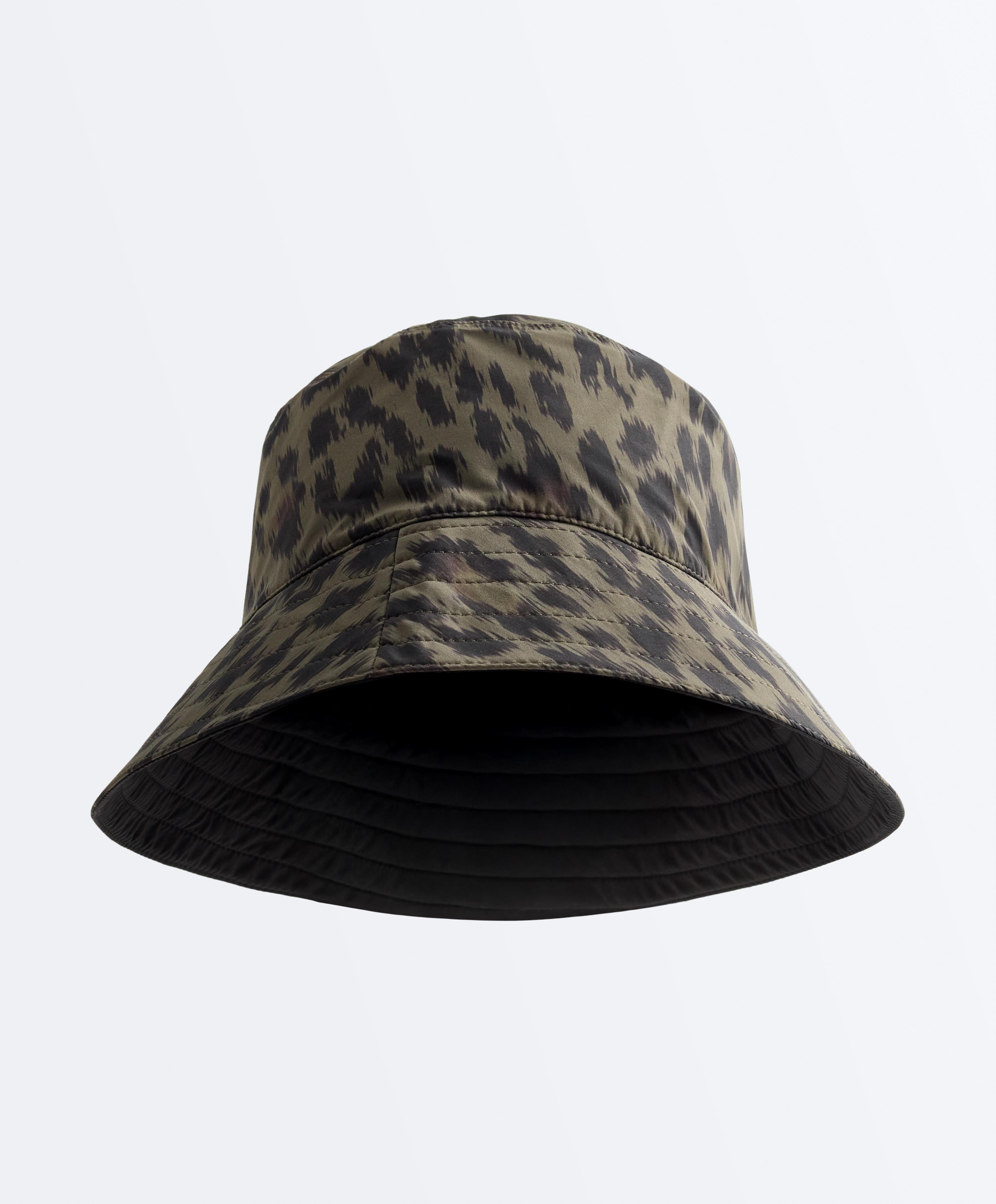 Waterproof 10k leopard print hat — BLACK