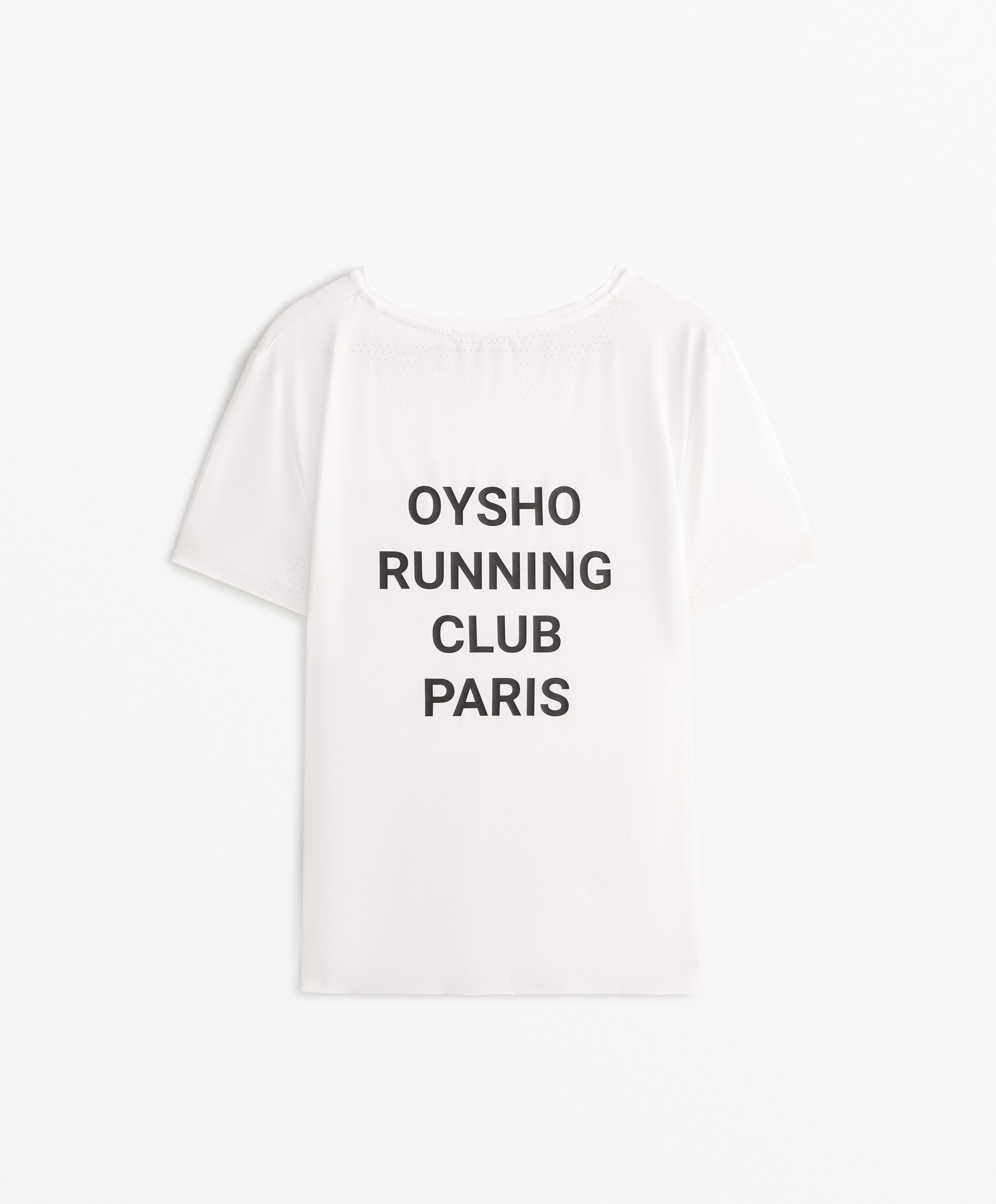 Running Club Paris fitted short-sleeved technical T-shirt — WHITE