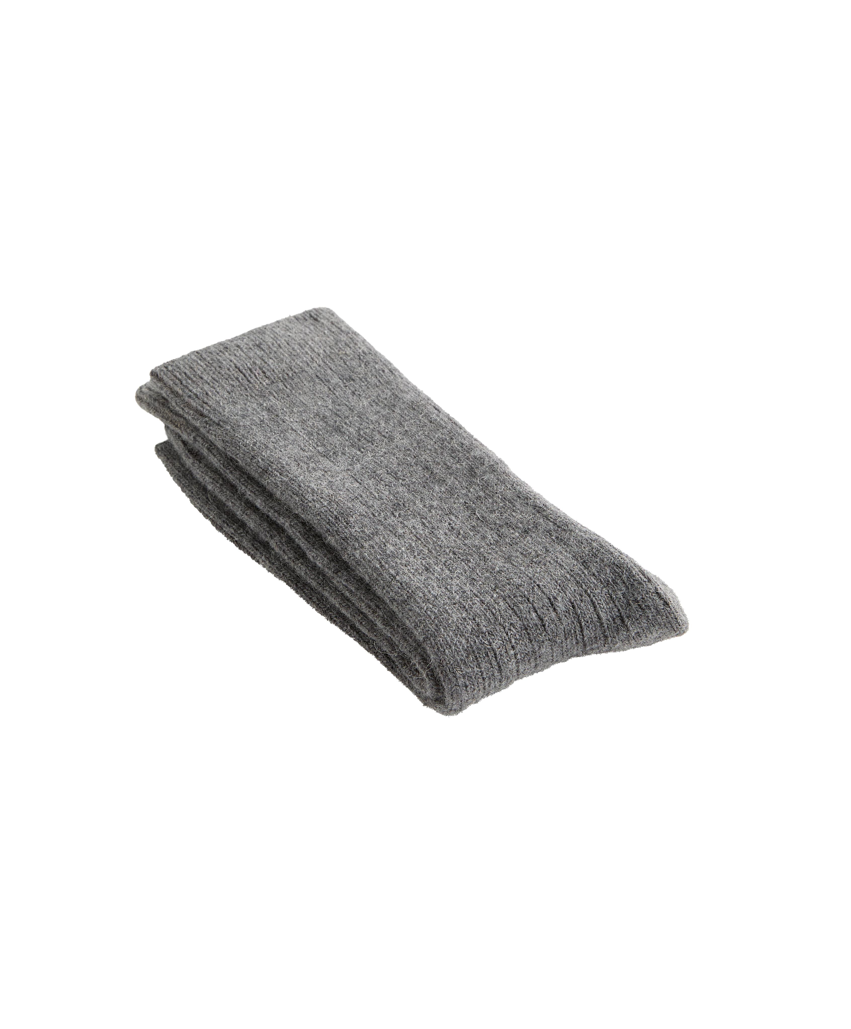 Classic socks 15% cashmere 10% wool — DARK-GREY MELANGE