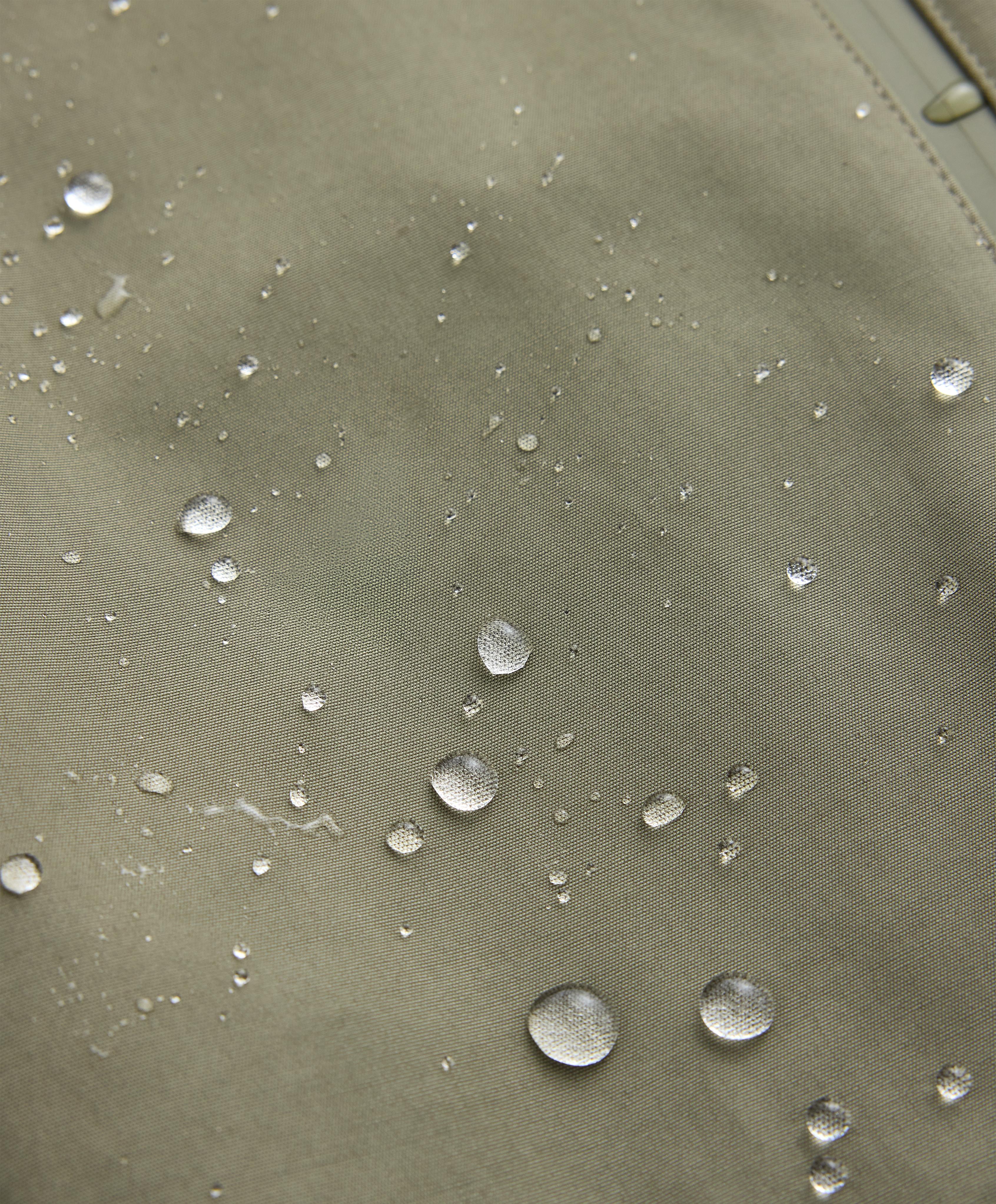 Short 10k waterproof canvas technical jacket — DARK KHAKI