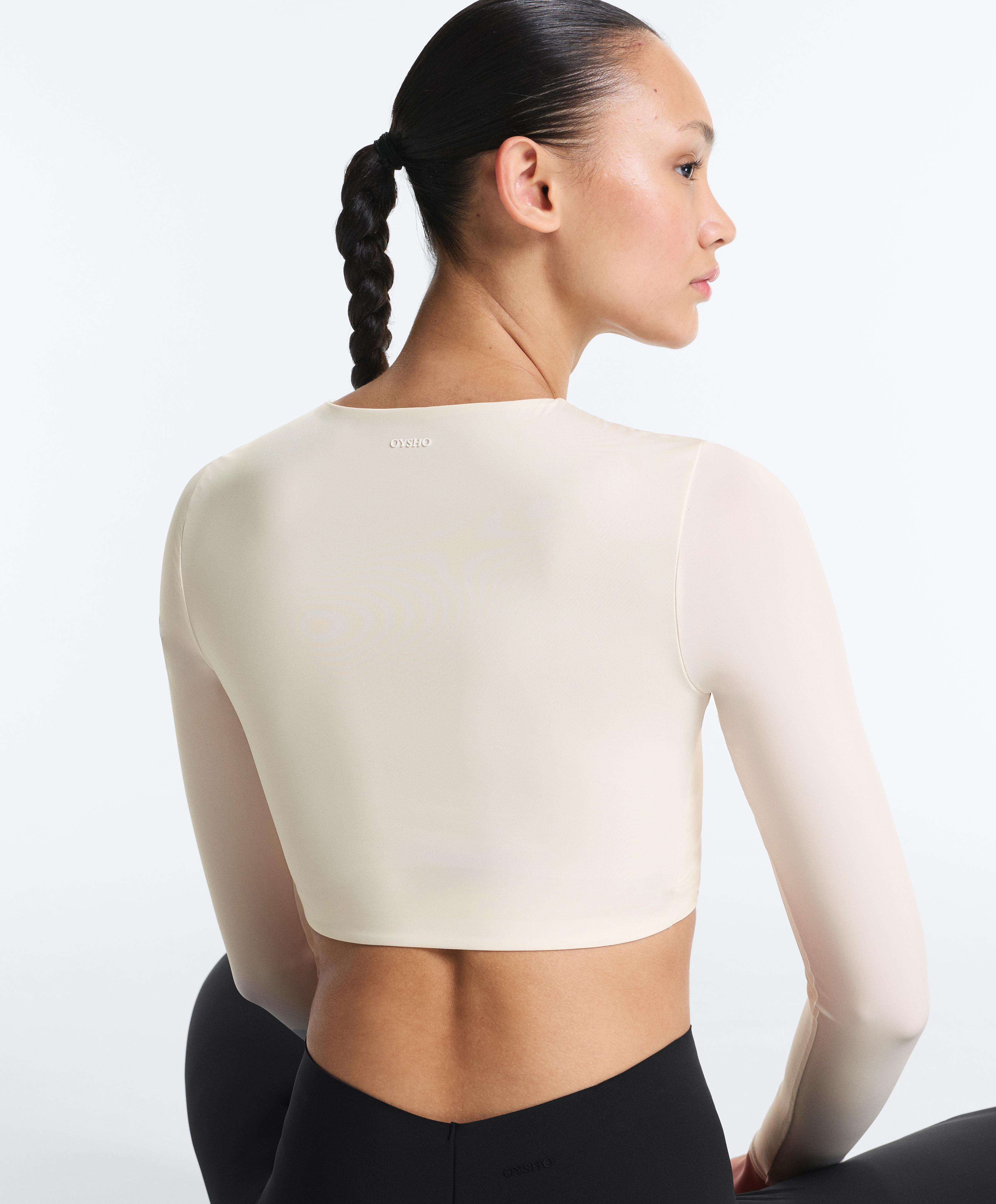 Light Touch long-sleeved T-shirt — PALE ECRU