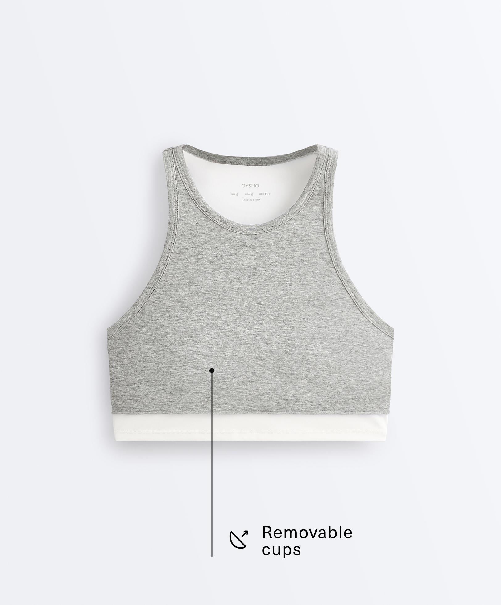 Tank top halter cu suprapunere și efect vigoré Tank top halter cu suprapunere și efect vigoré
