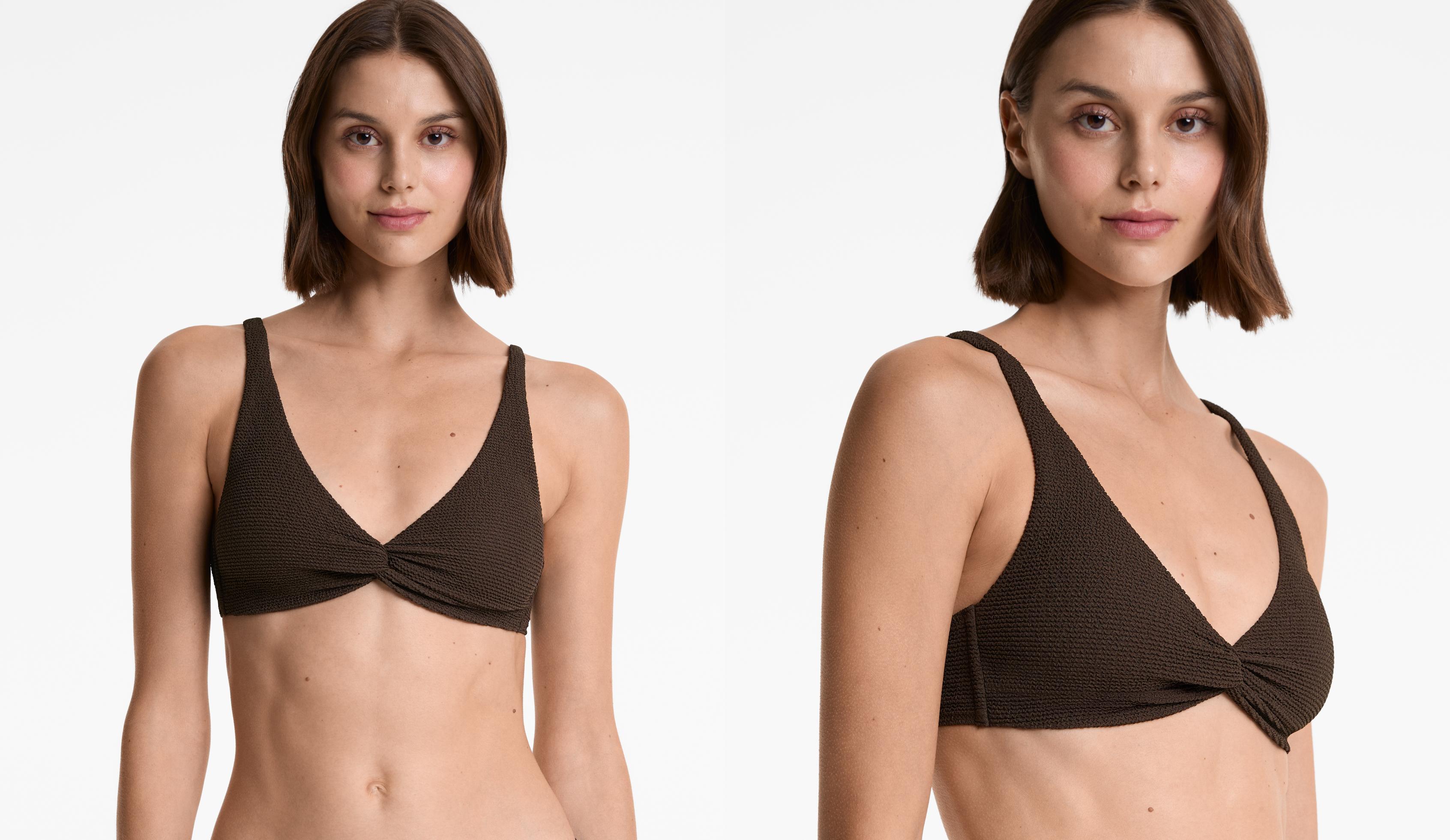 Bikini top halter crinkle
