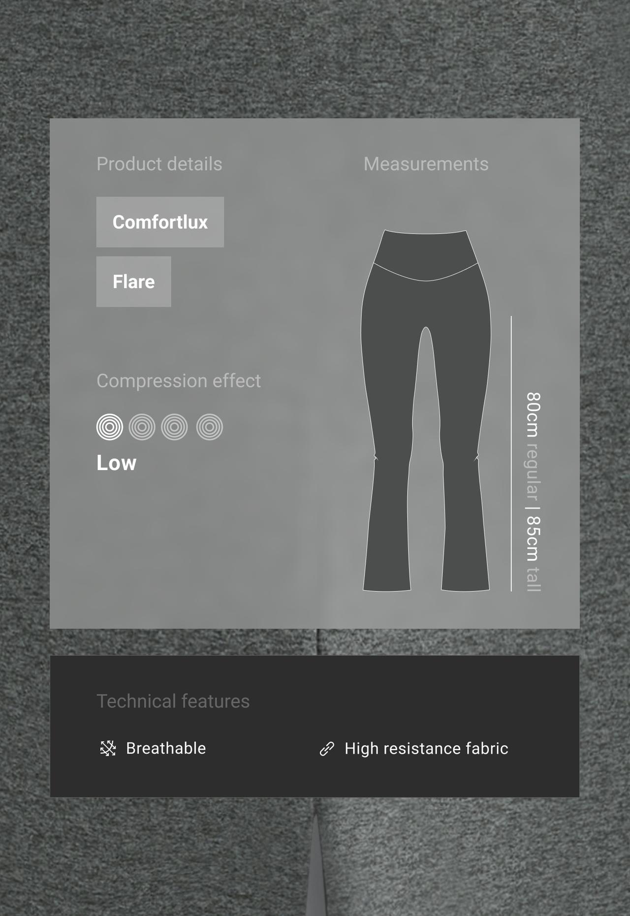 High-rise Comfortlux flare trousers — DARK GREY MELANGE