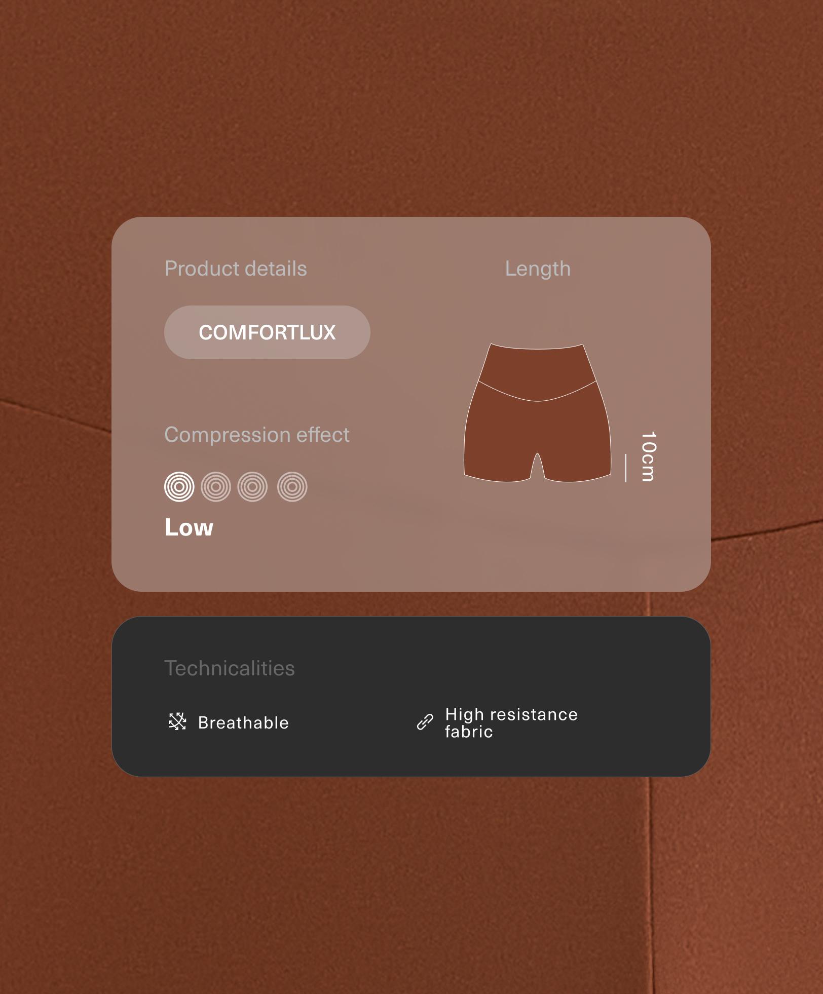 Comfortlux high-rise 10cm hot pants