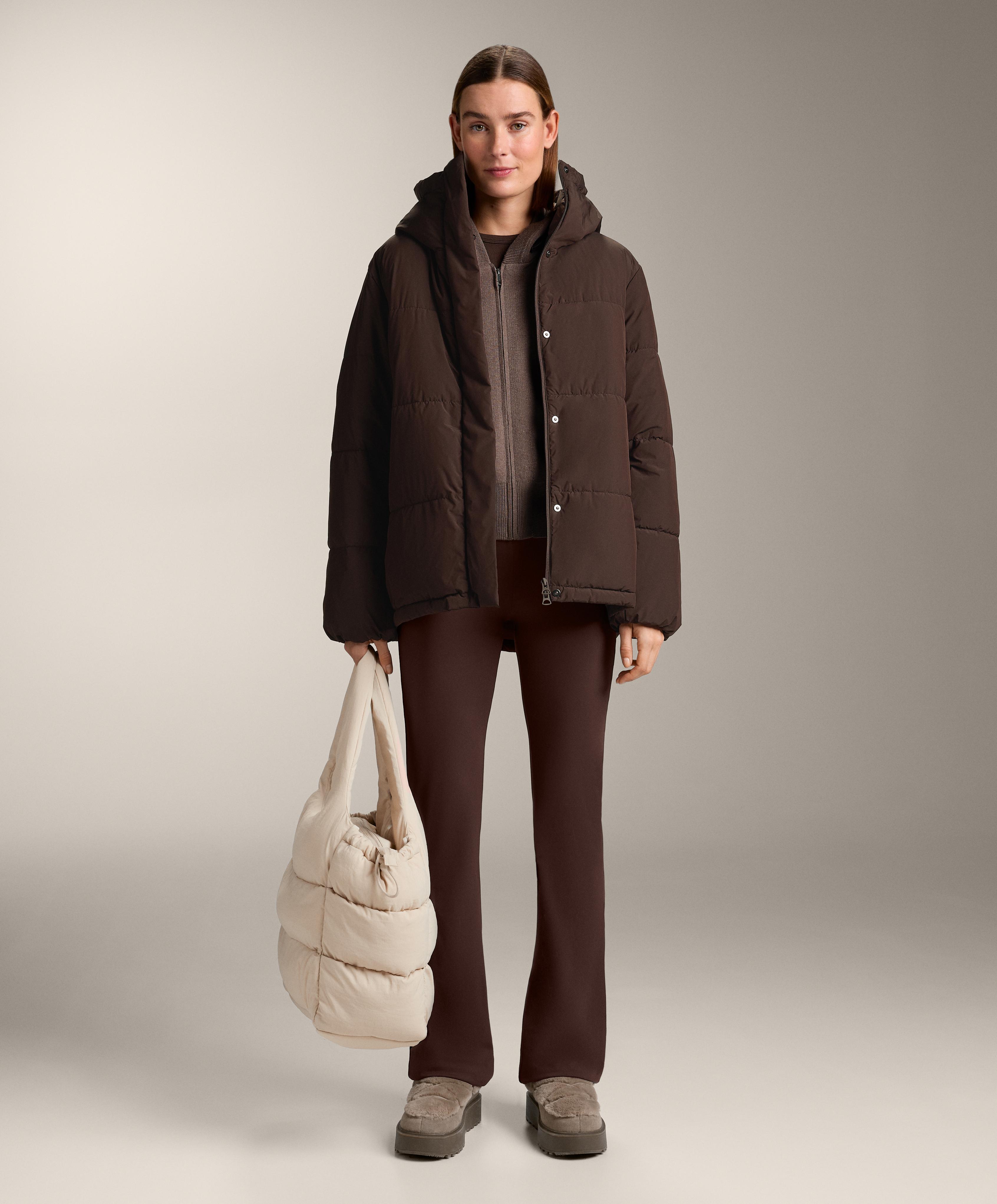 Knit hooded jacket with side details