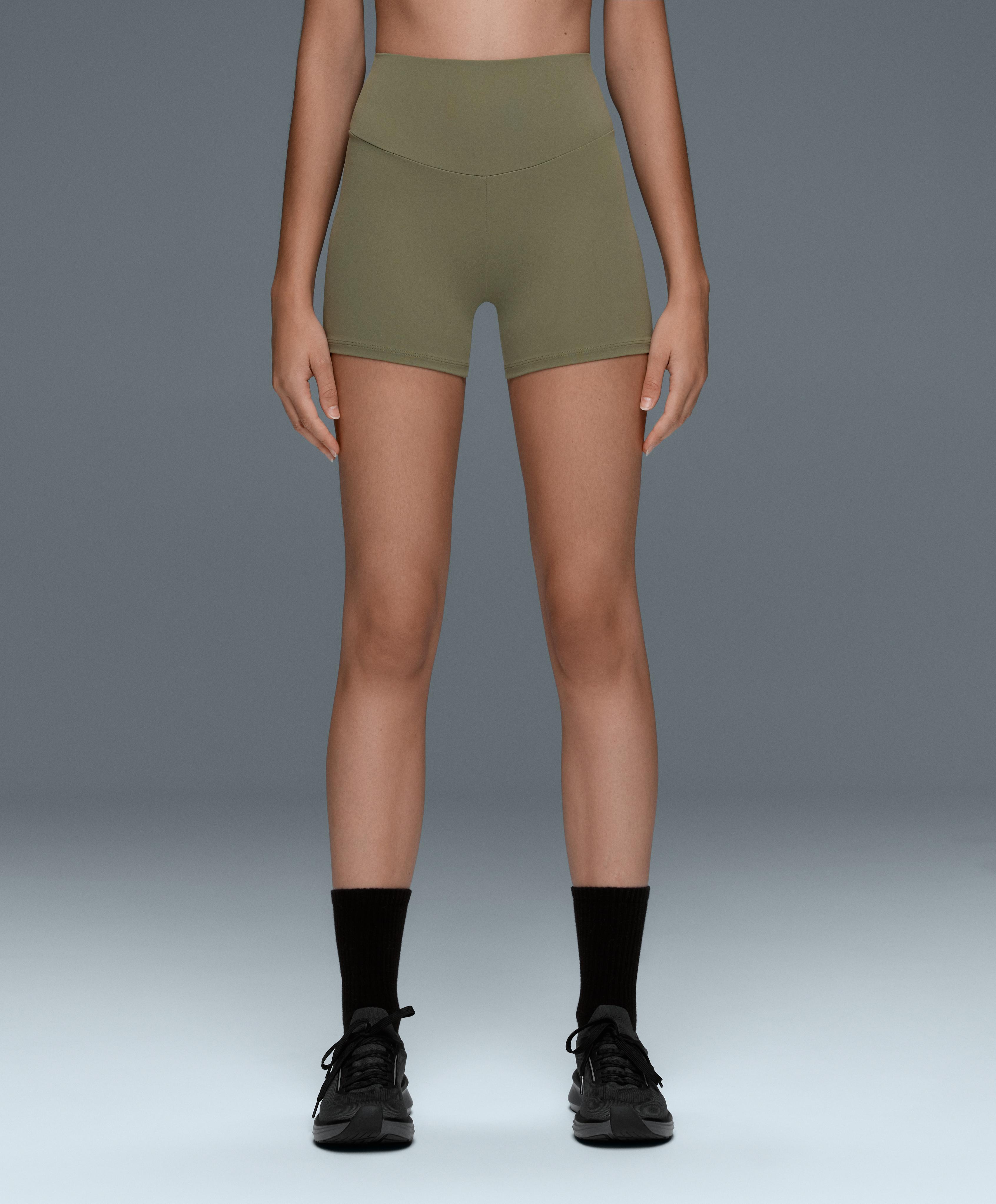 Comfortlux high-waisted 10cm hot pants — DARK KHAKI