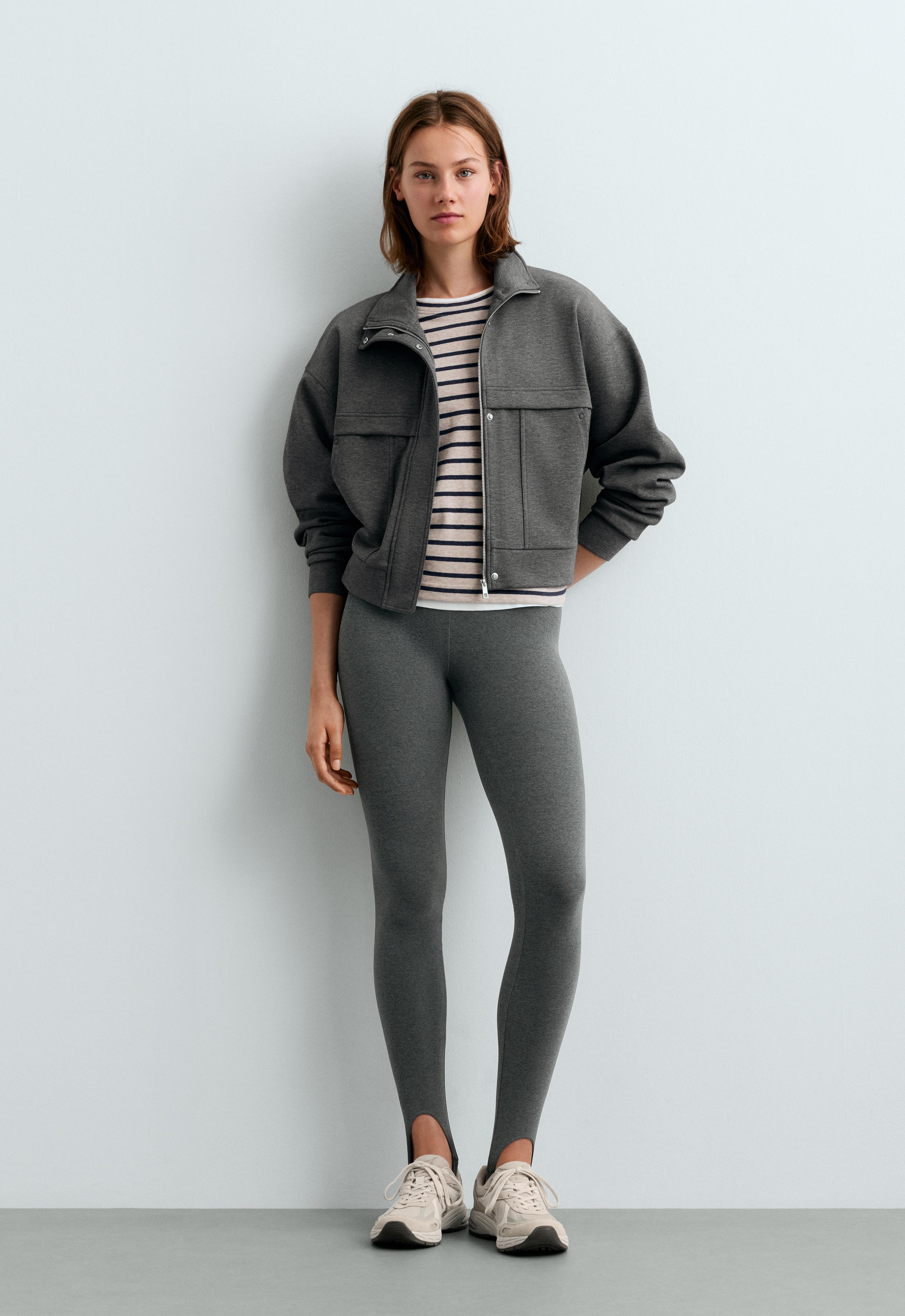 Veste bomber à poches en coton piqué