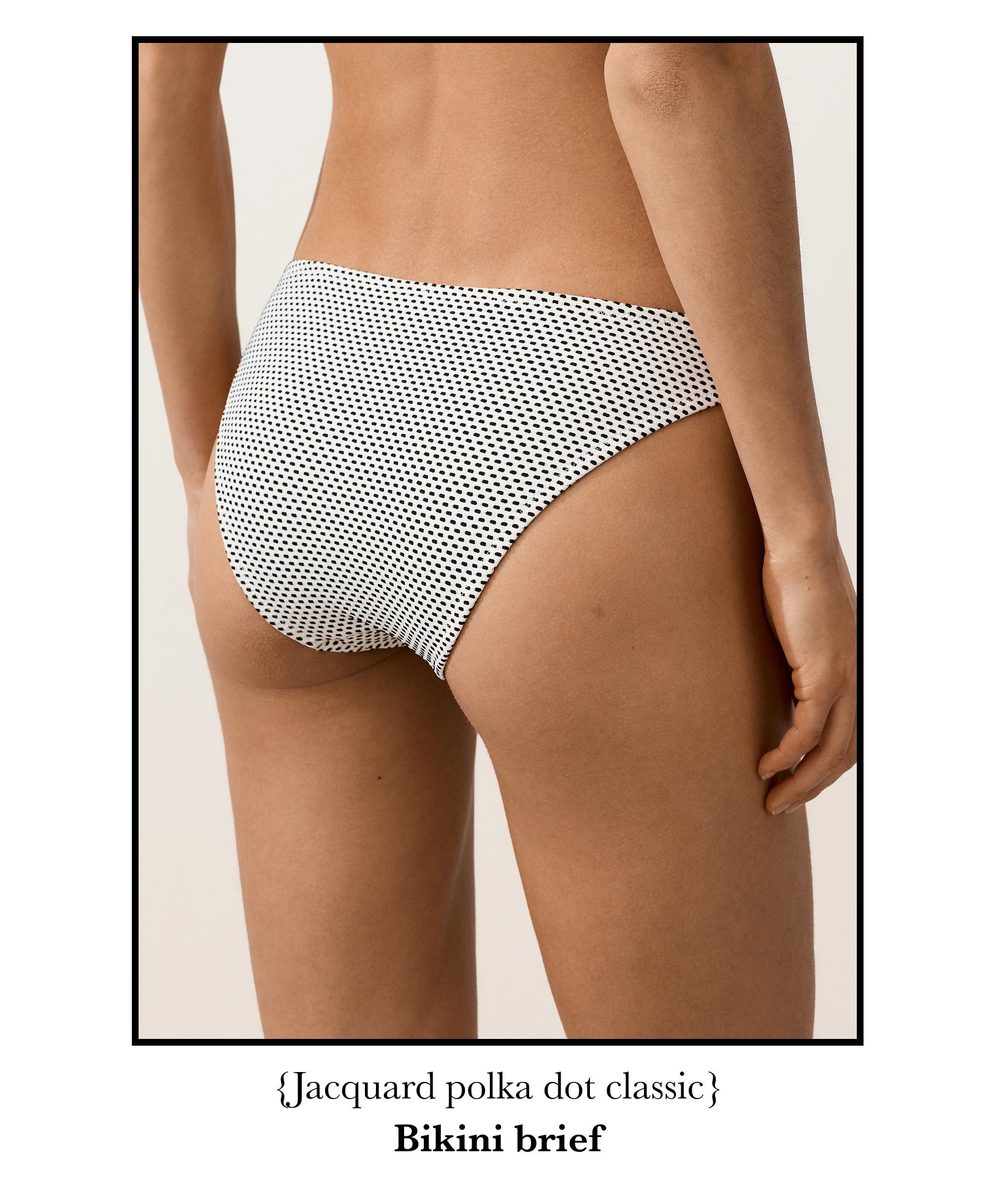 Jacquard polka dot classic bikini briefs
