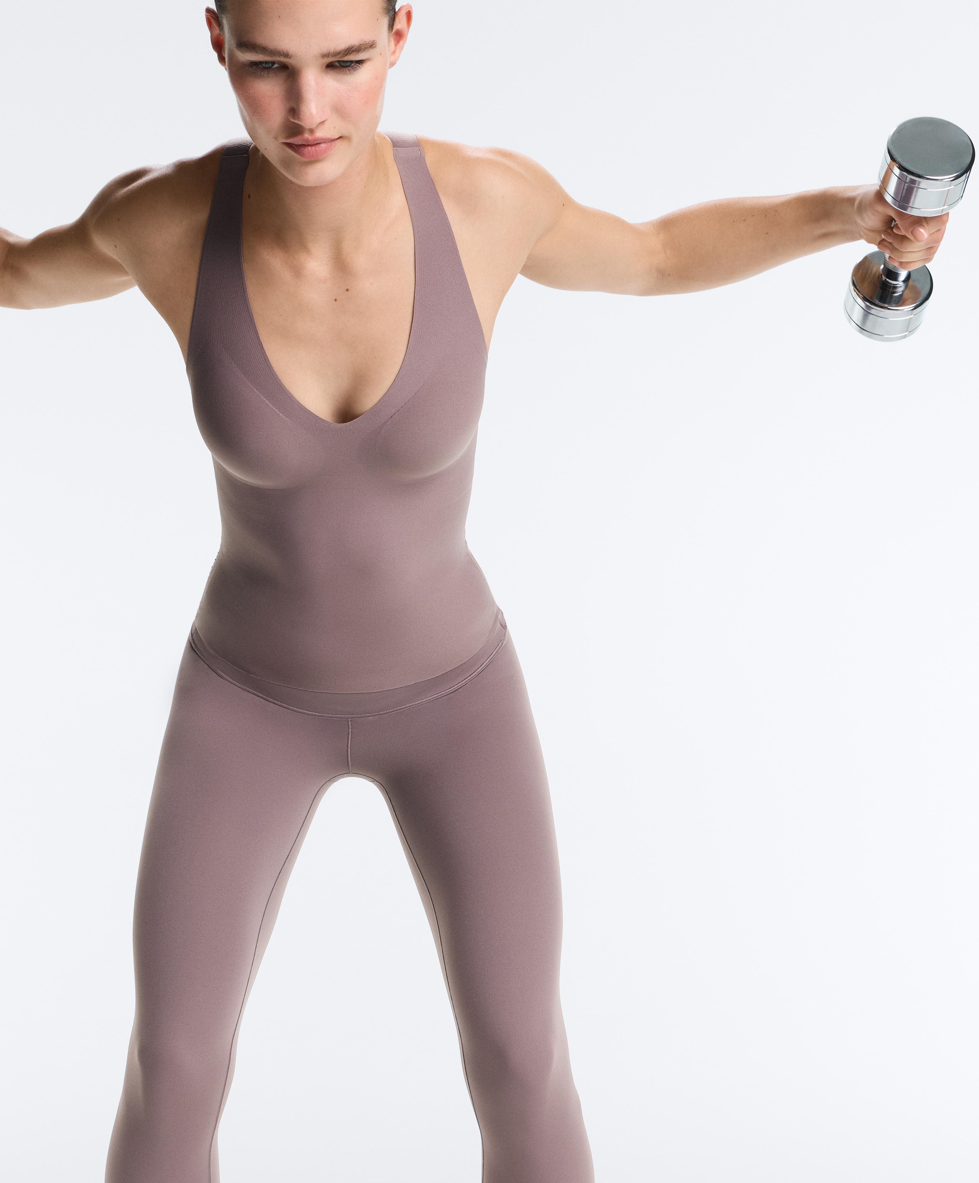 Perfect-adapt strap Tank top — GREY-LILAC