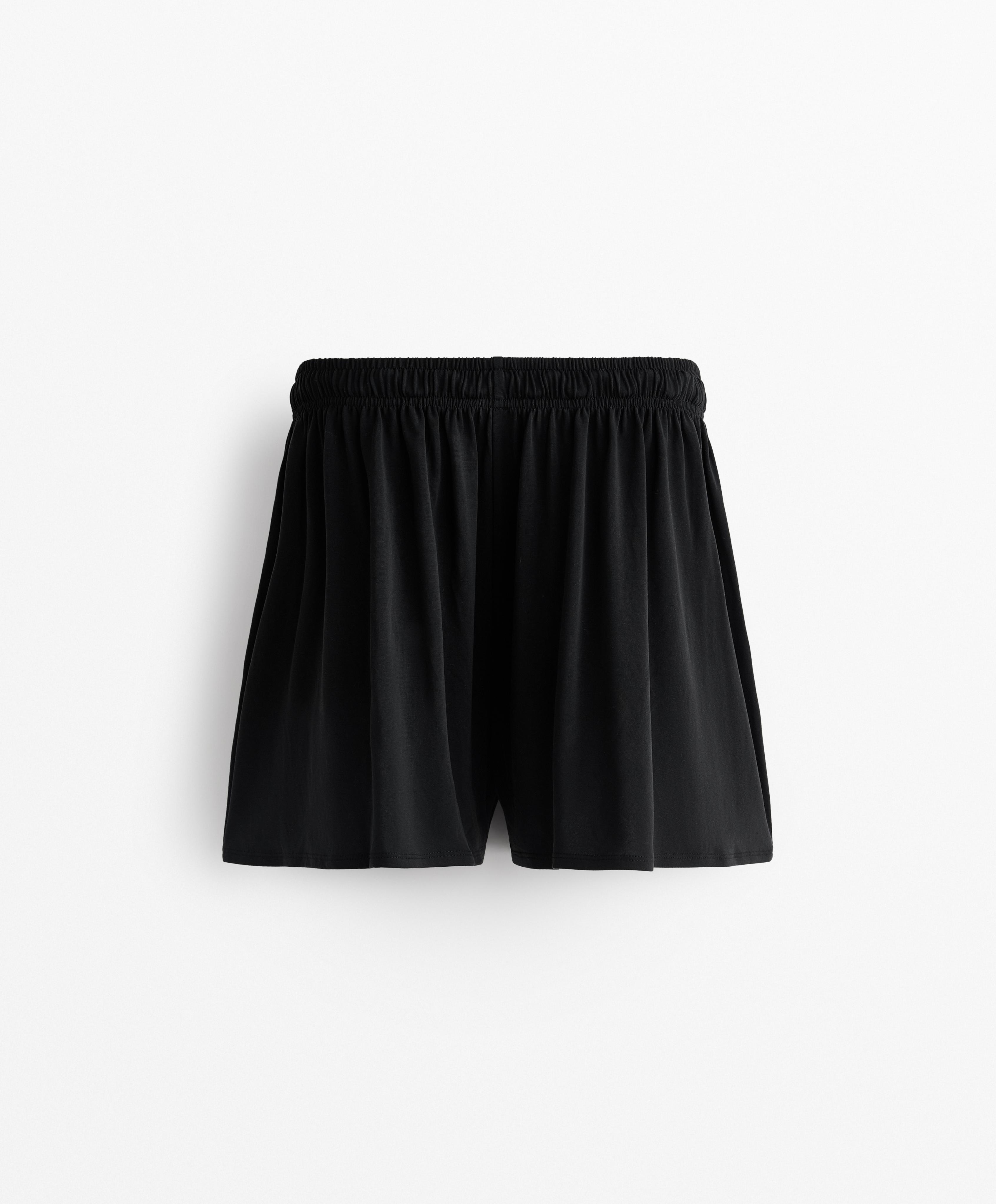 Wide-leg shorts with modal