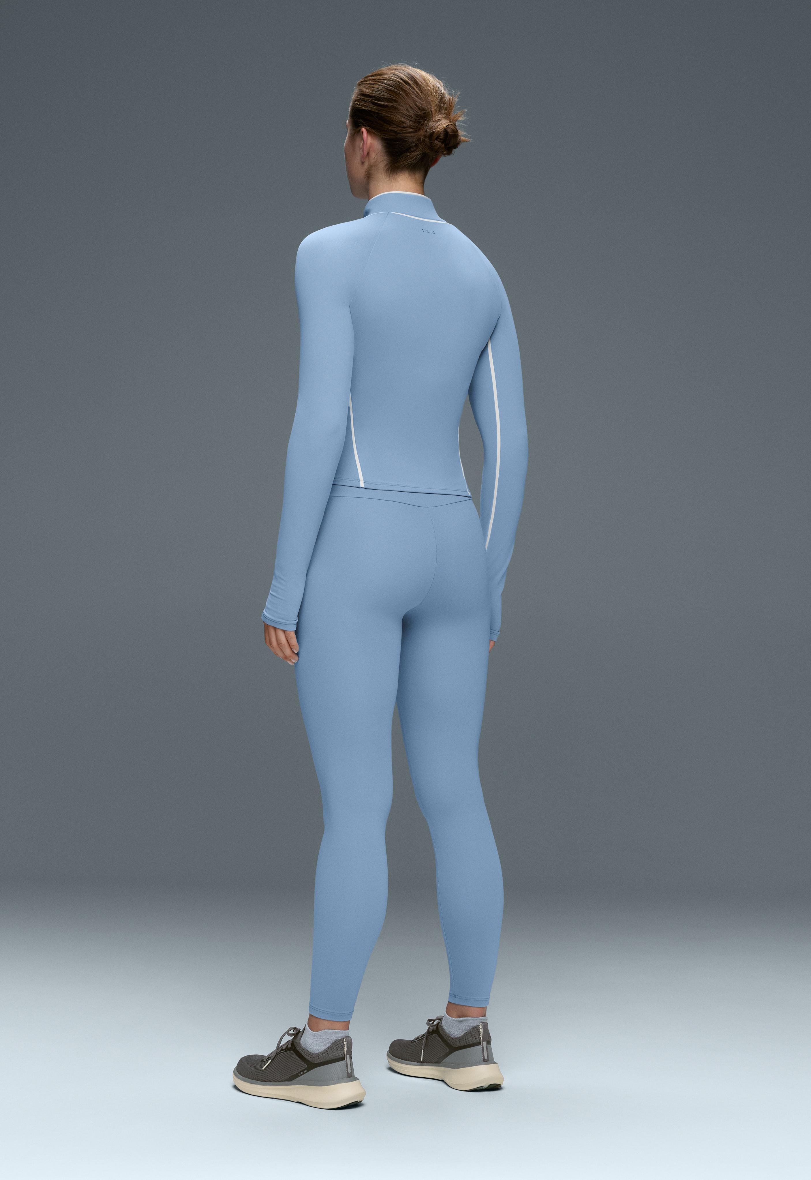 Light warm piping technical jacket — BLUE