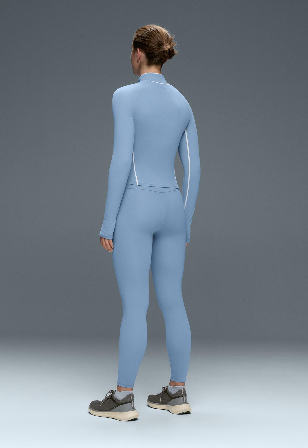 Light warm piping technical jacket — BLUE