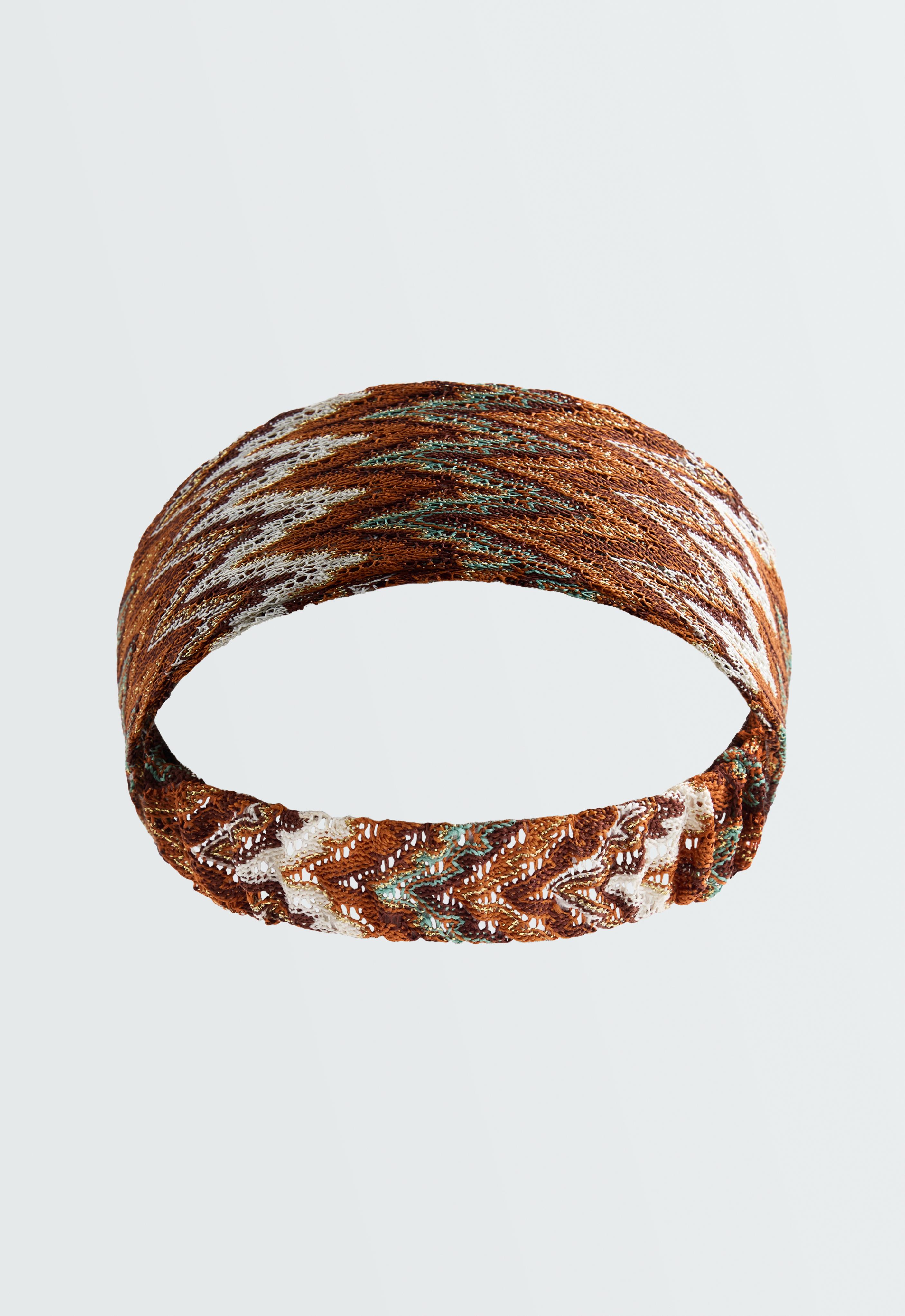 Herringbone headband — BEIGE