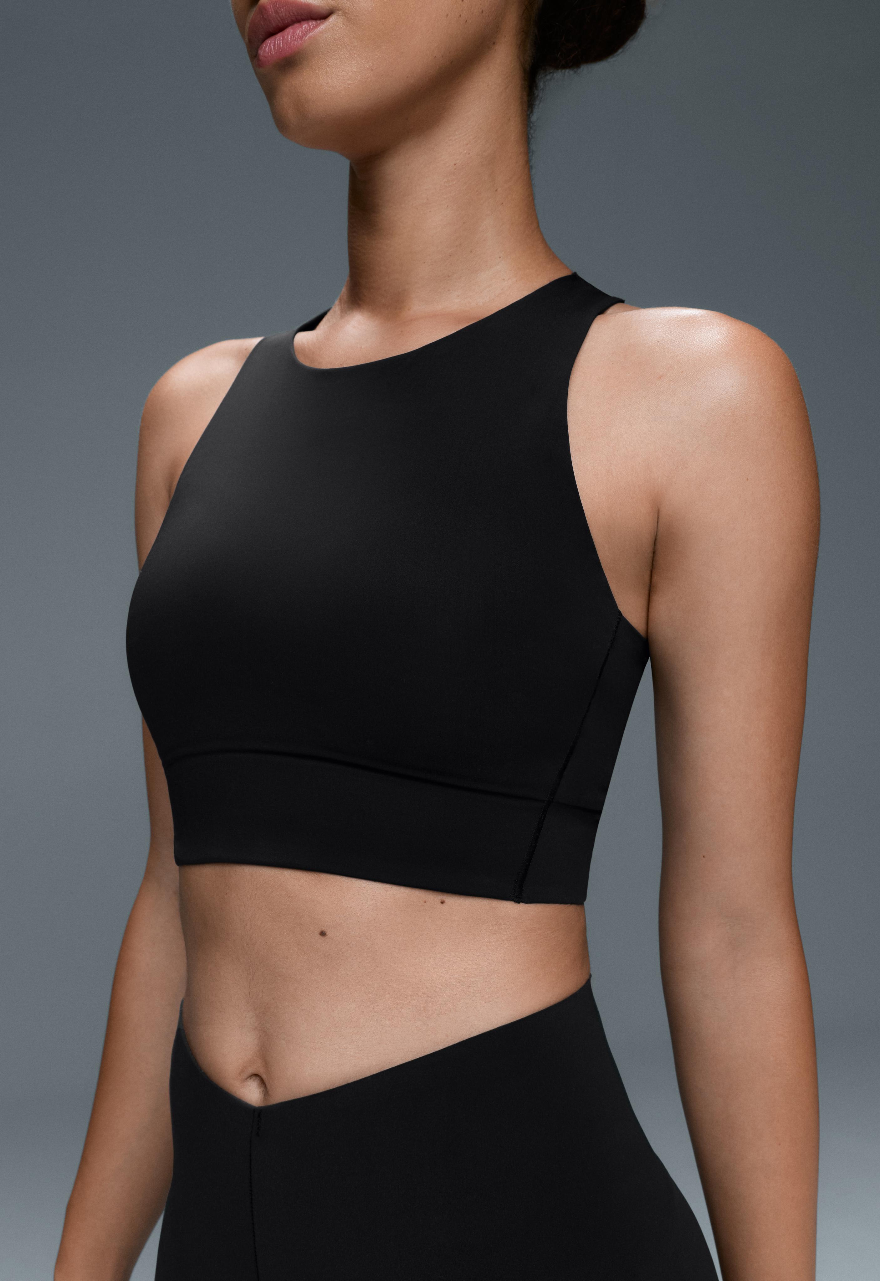 Light Touch crossover back tank top — BLACK