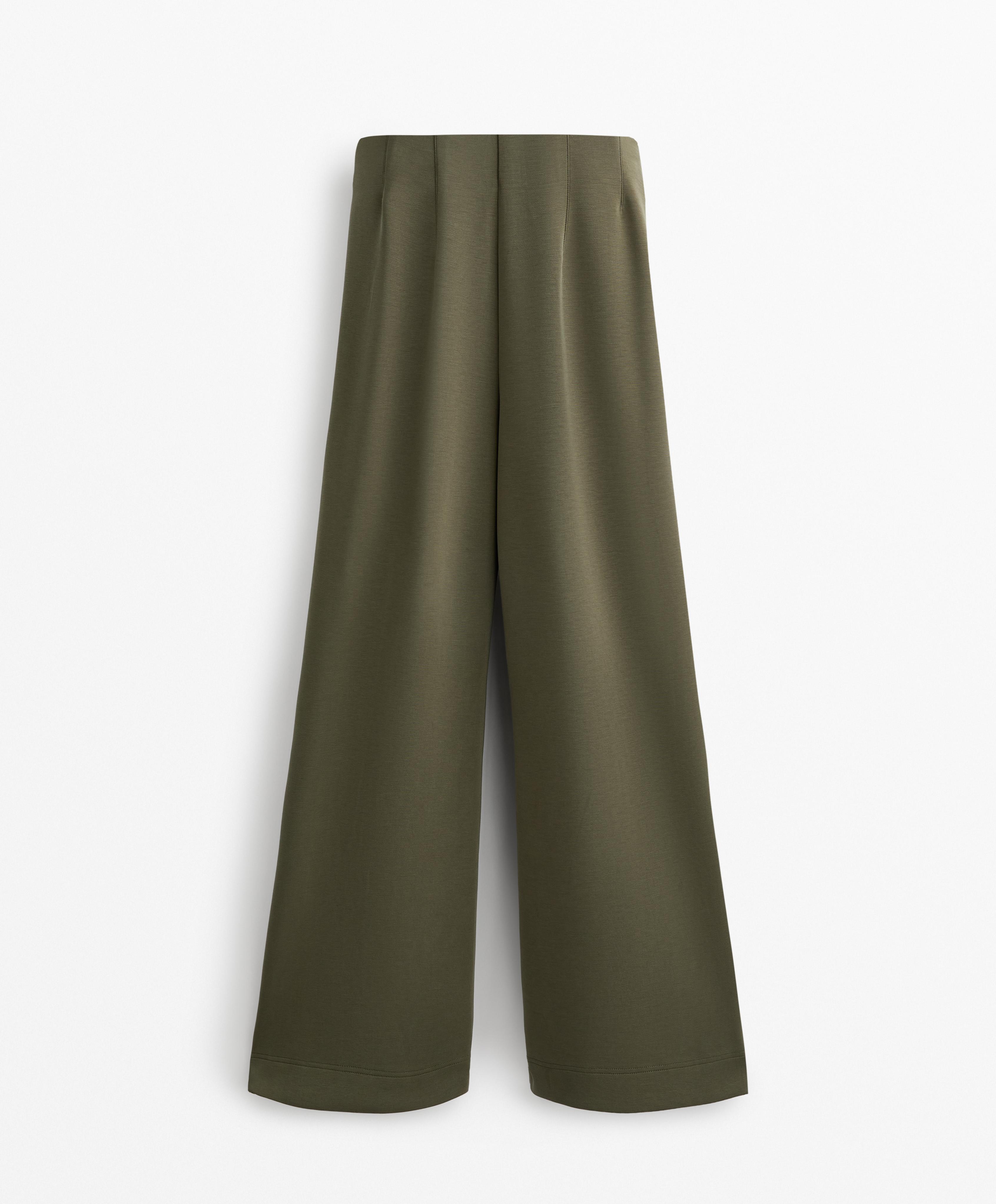 Pantalon droit à nervure avec modal