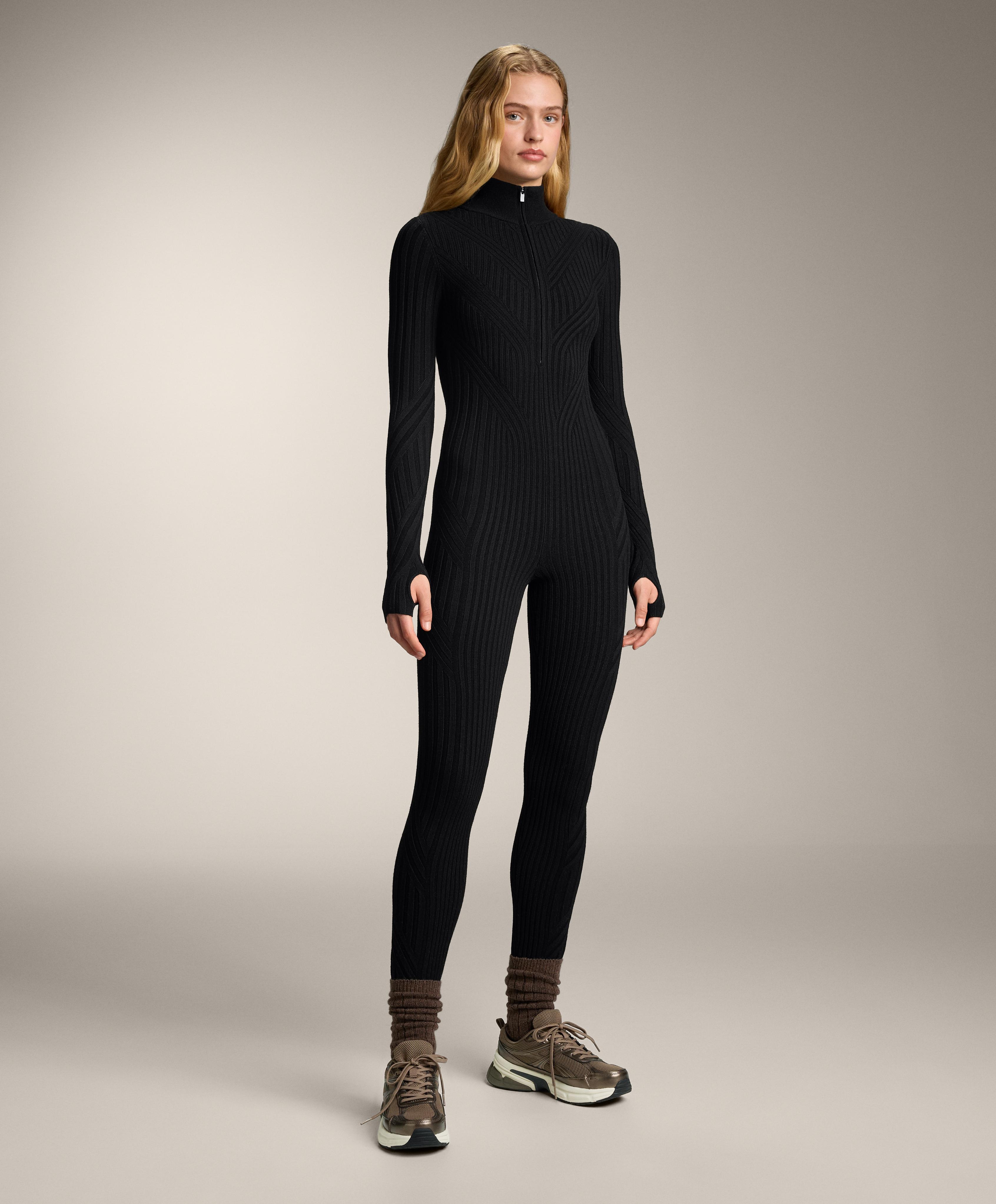 Thermostrick-Overall mit Rippmuster Thermostrick-Overall mit Rippmuster