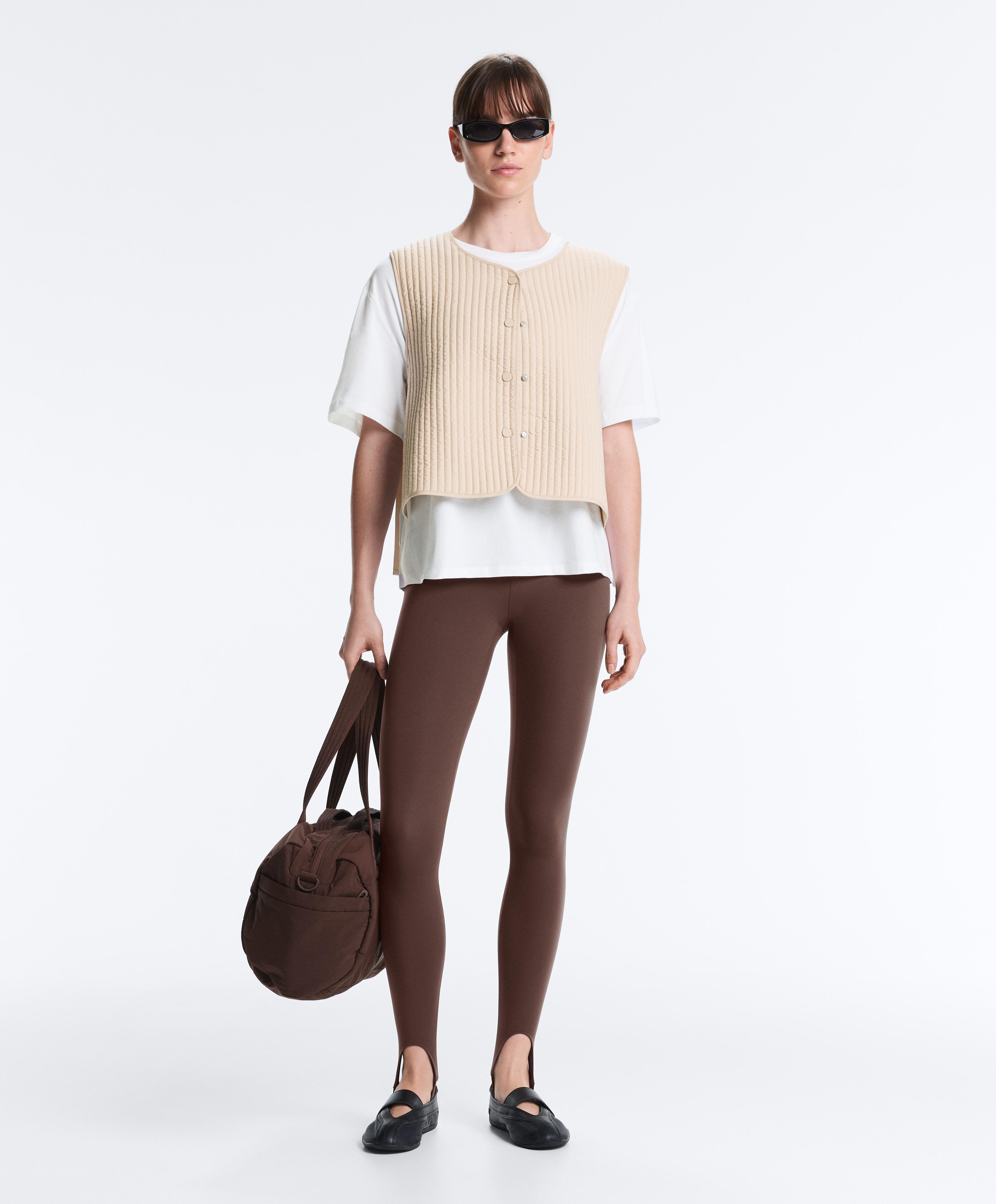 Comfortlux super-high-rise ankle-length leggings — BROWN