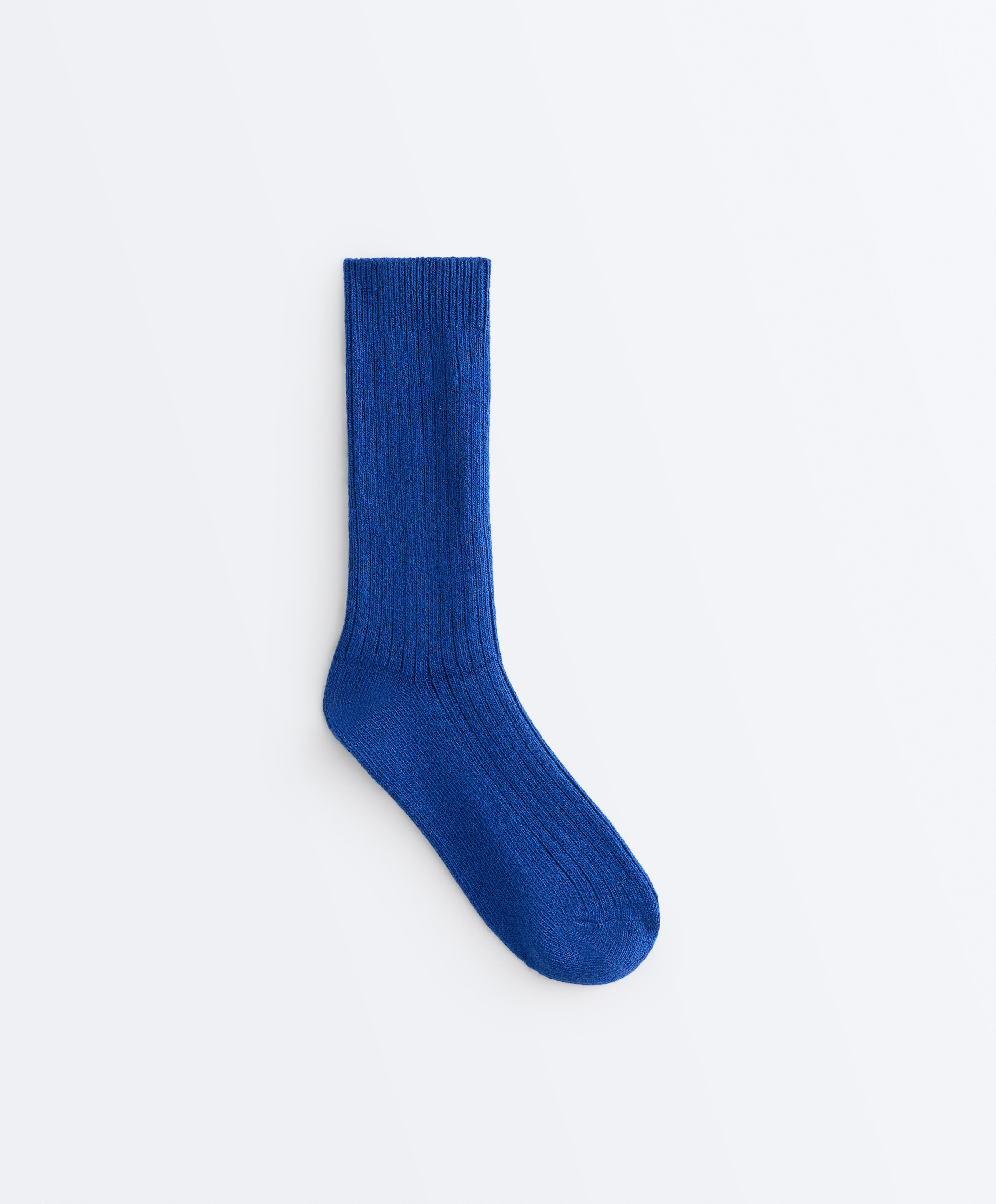 Classic socks 15% cashmere 10% wool — MID-BLUE