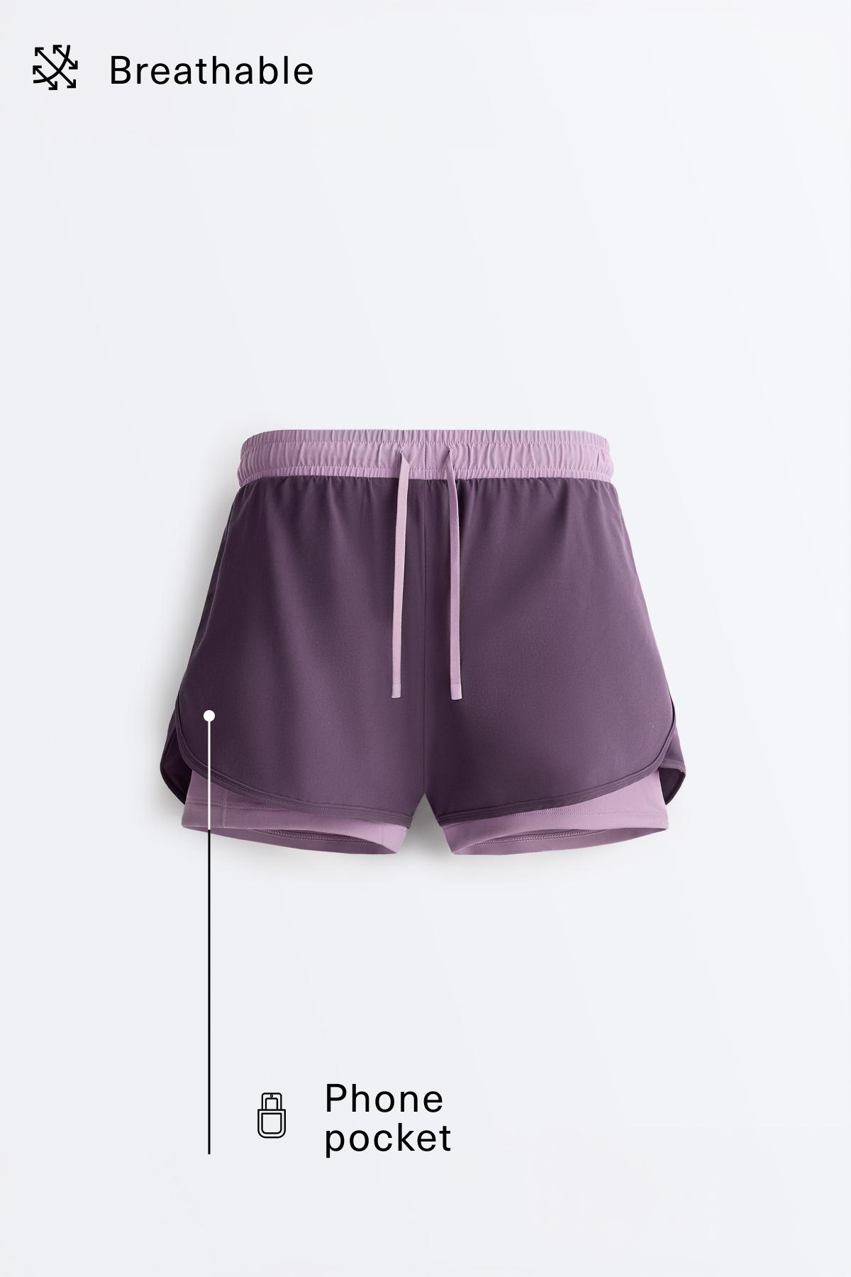 2-in-1 Technical Shorts — WASHED PURPLE