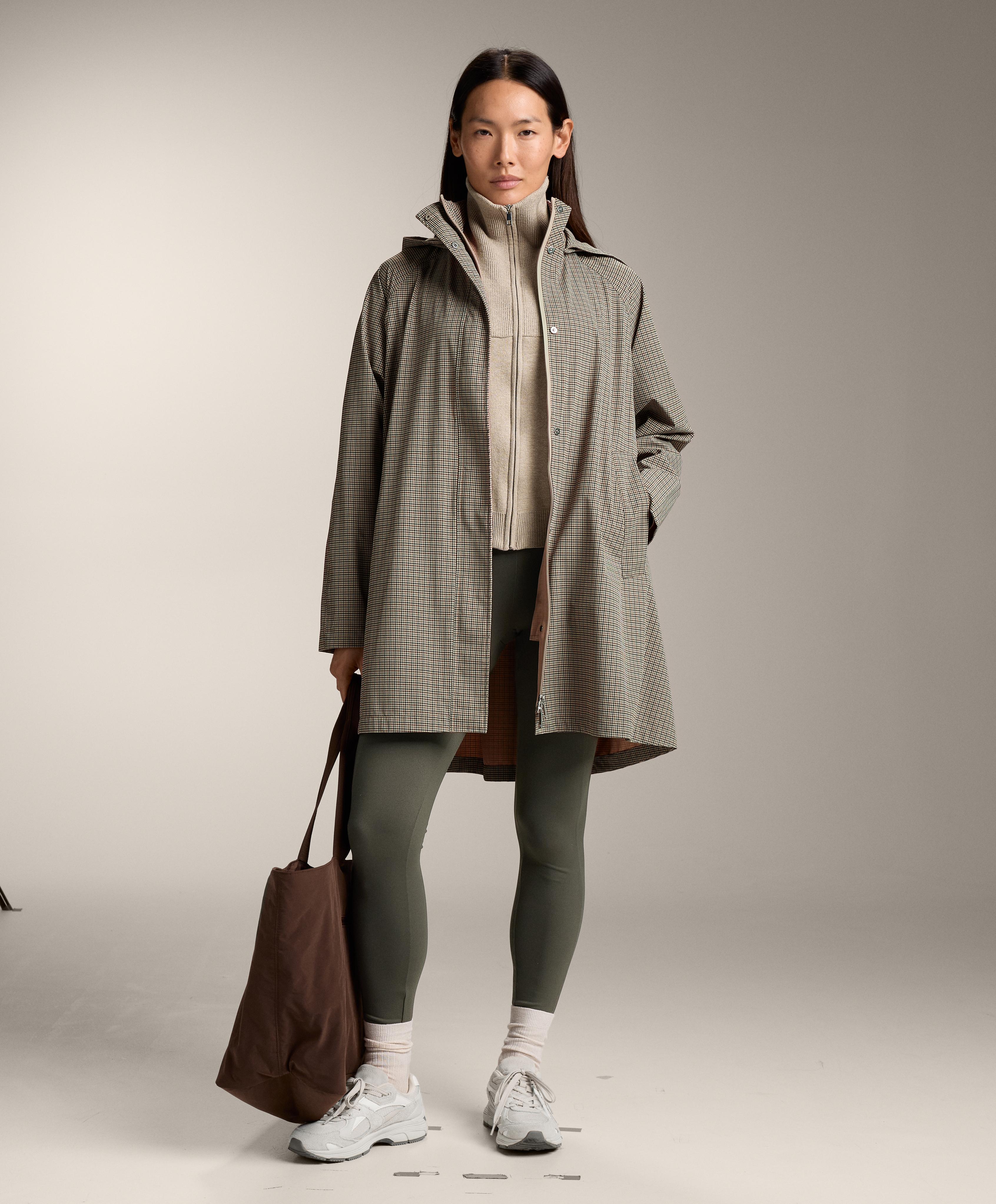 Extraleichte, wasserdichte 10k-Jacke mit Hahnentrittmuster Extraleichte, wasserdichte 10k-Jacke mit Hahnentrittmuster