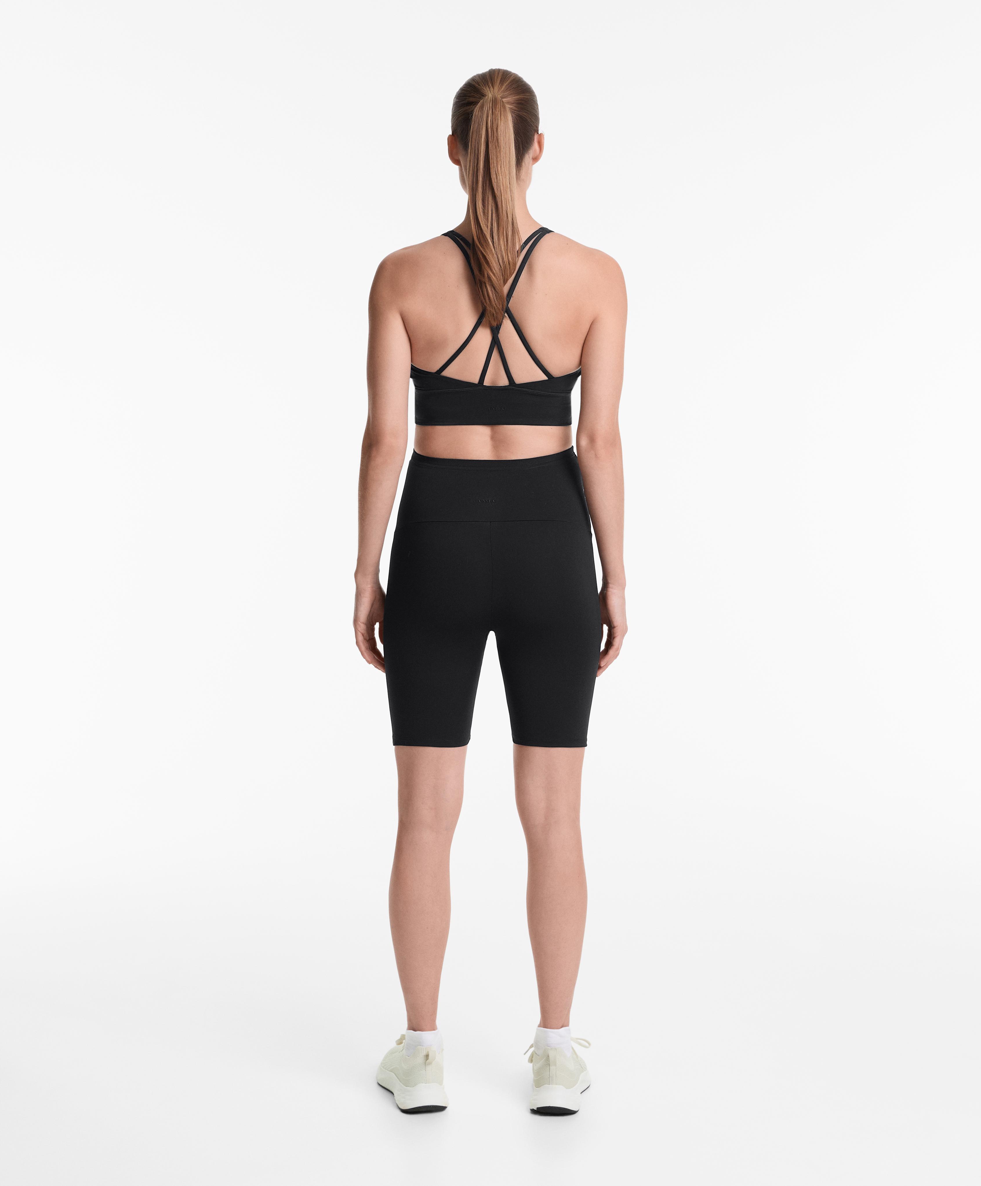 Maternity Comfortlux 20cm cycle leggings — BLACK