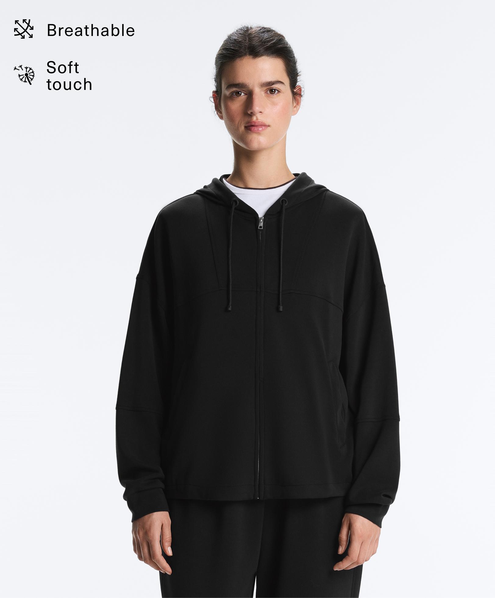 Soft-touch hooded jacket with modal Soft-touch hooded jacket with modal