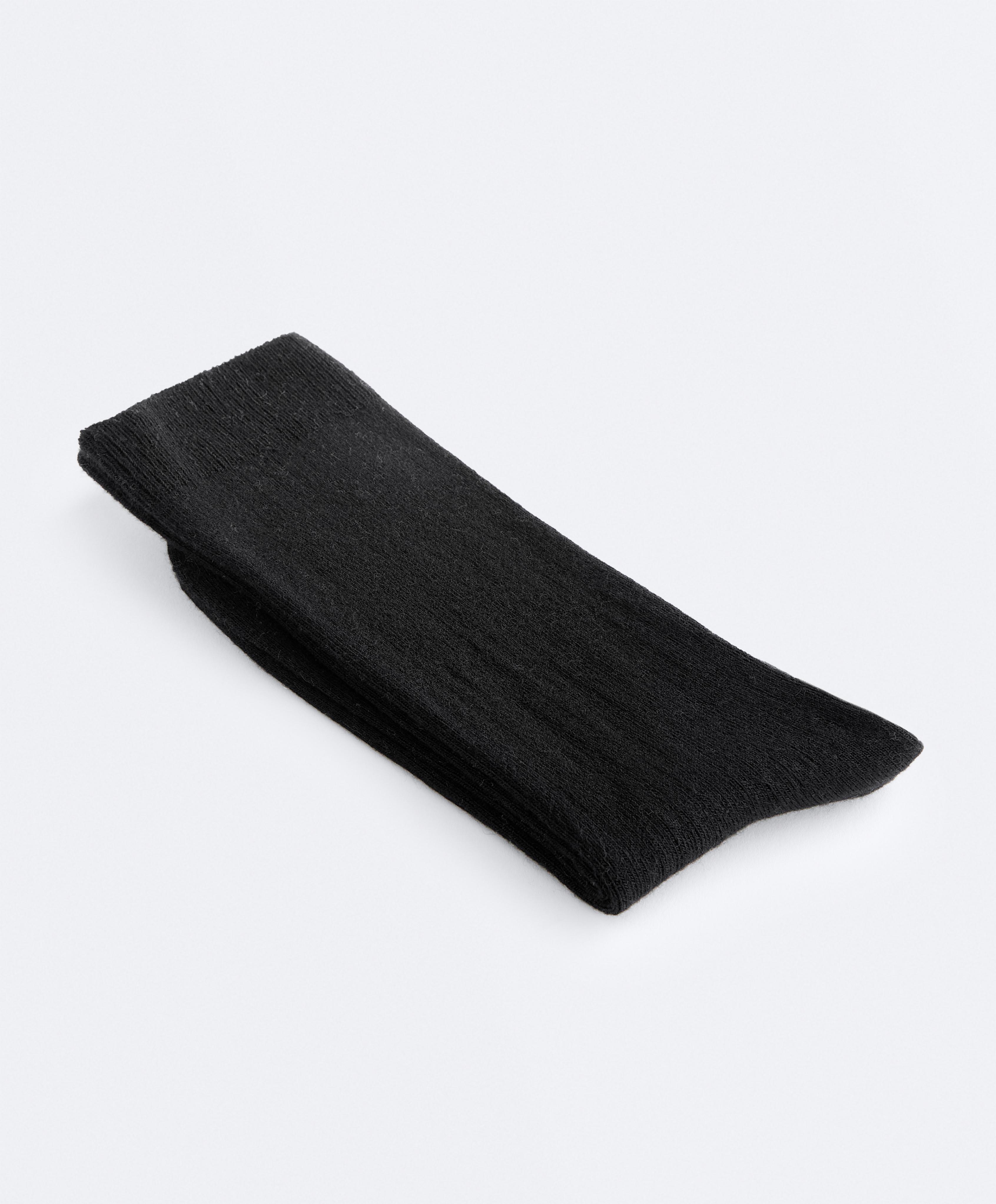Modal blend classic socks with 13% cashmere — BLACK