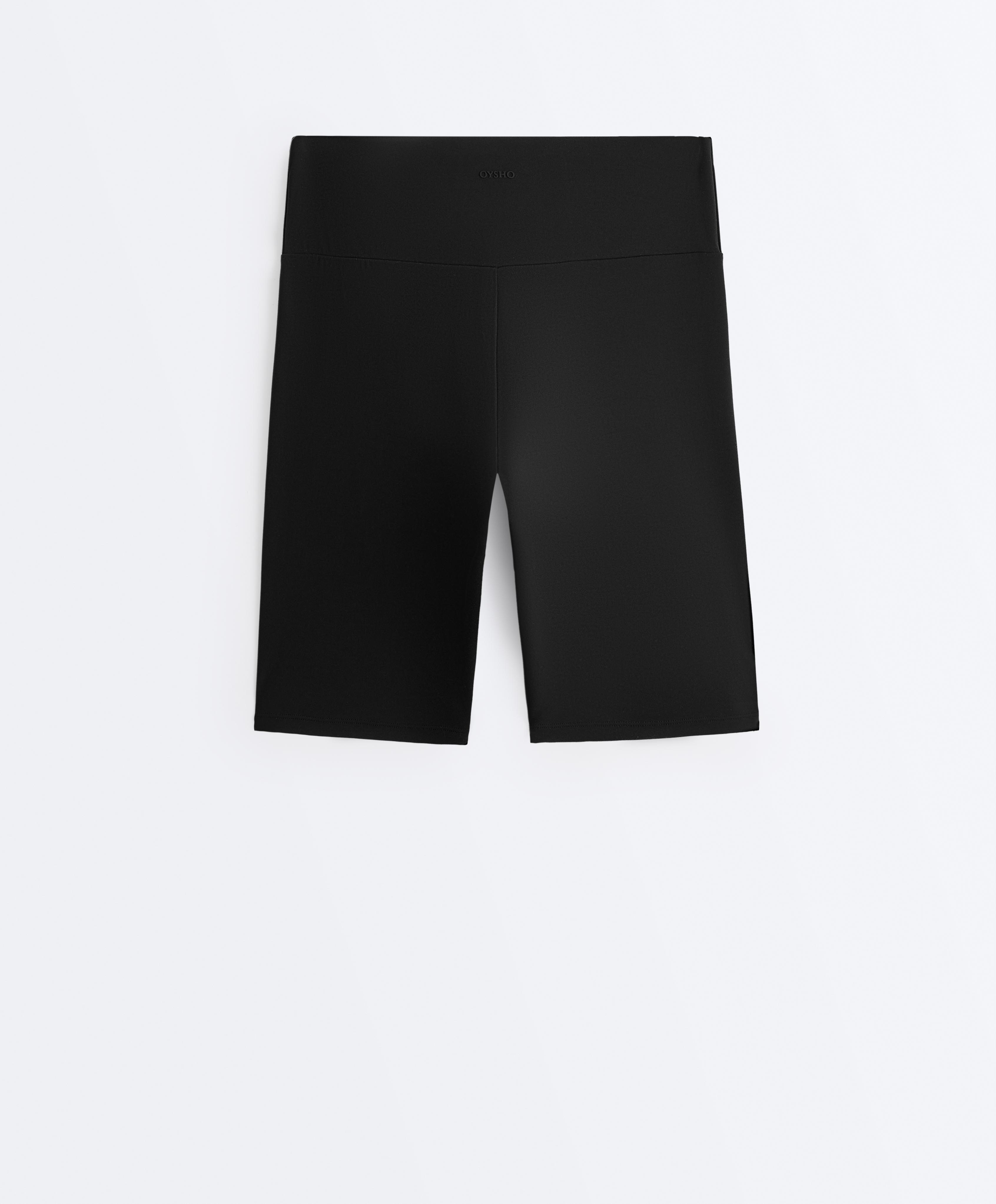 Comfortlux high-rise 20cm biker leggings — BLACK