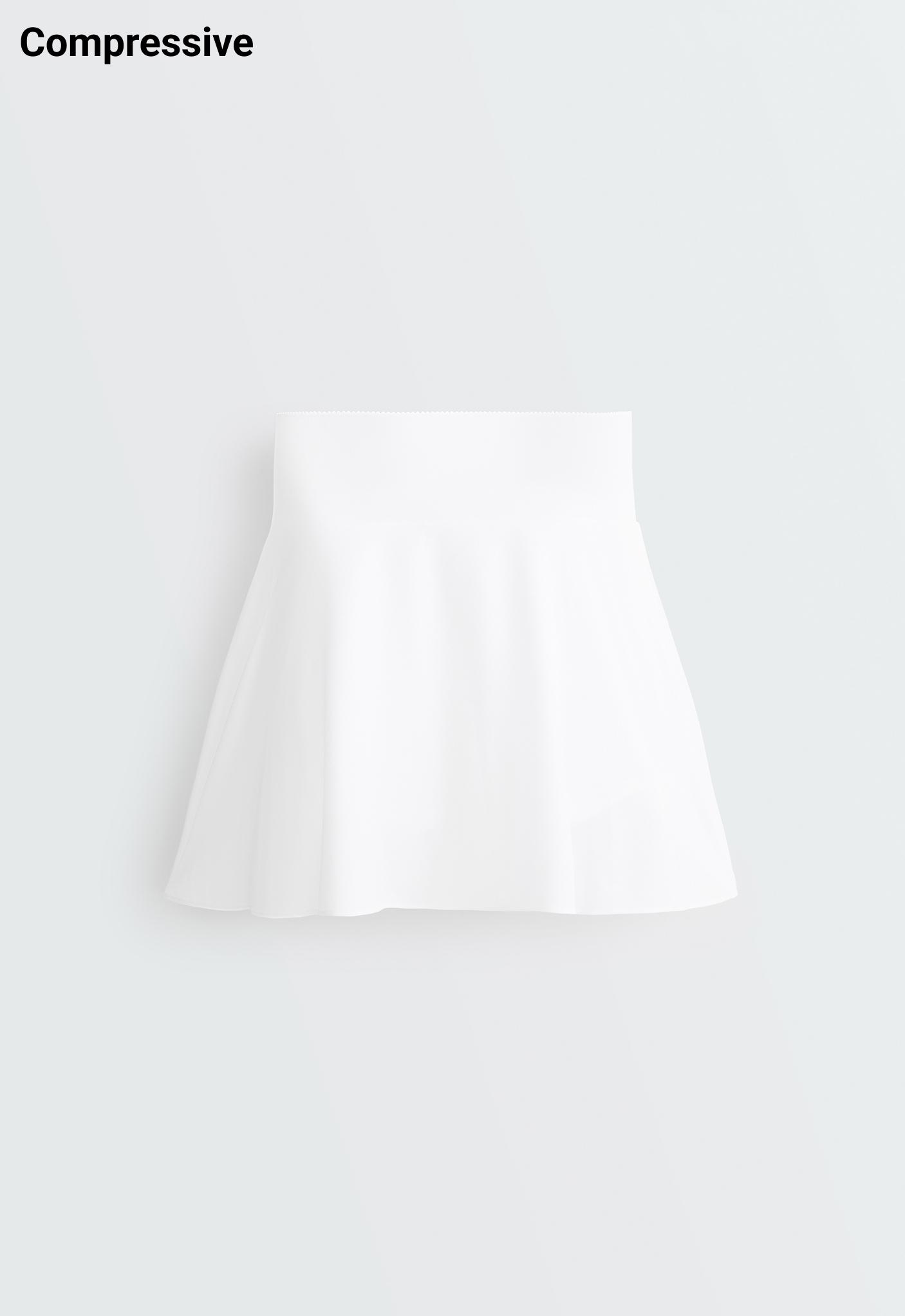 High rise Compressive skirt — WHITE