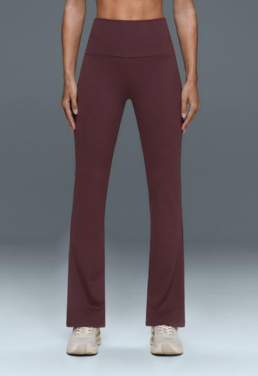 High-rise Comfortlux flare trousers — PLUM 3
