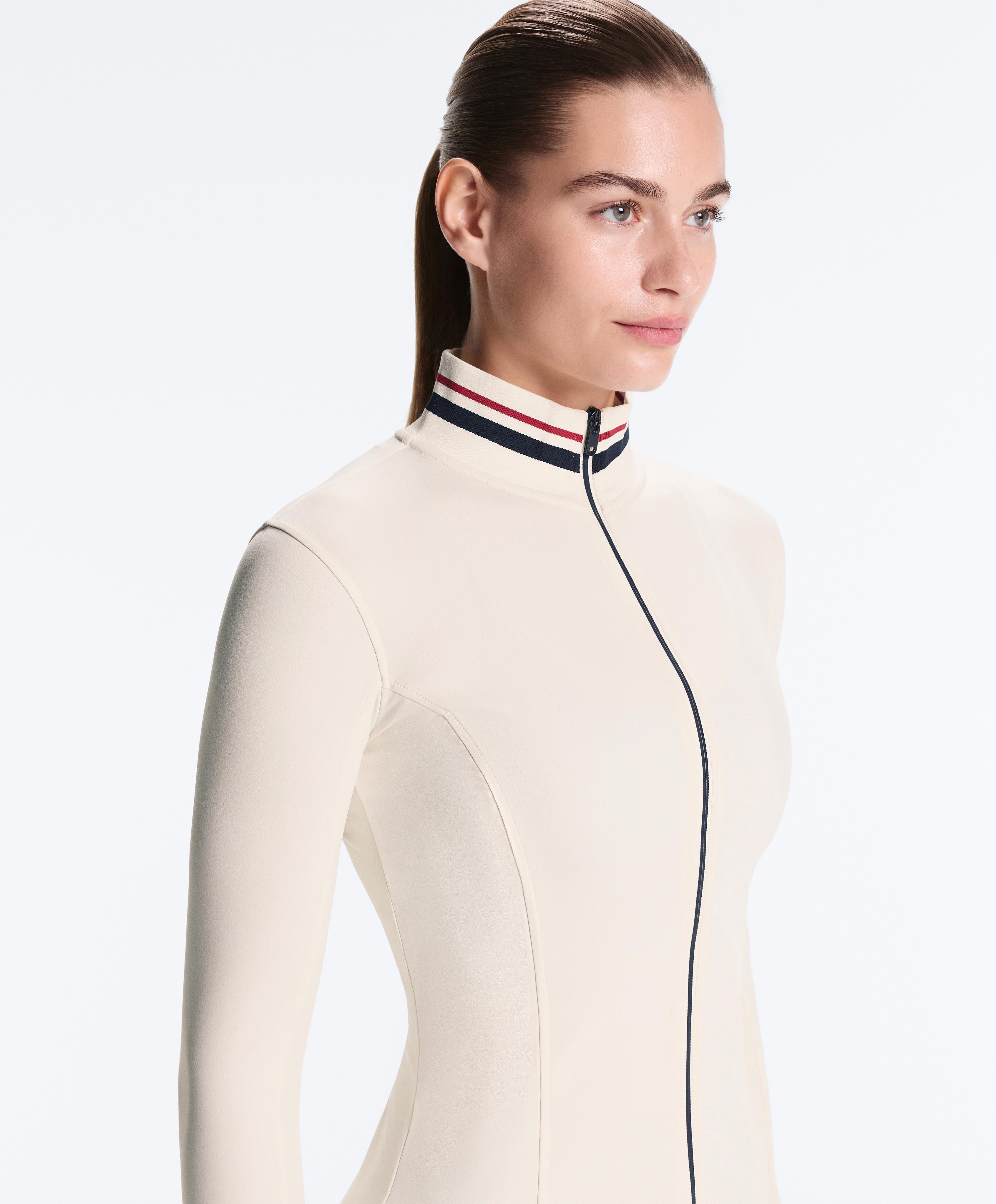 Light warm technical rubber jacket — PALE ECRU