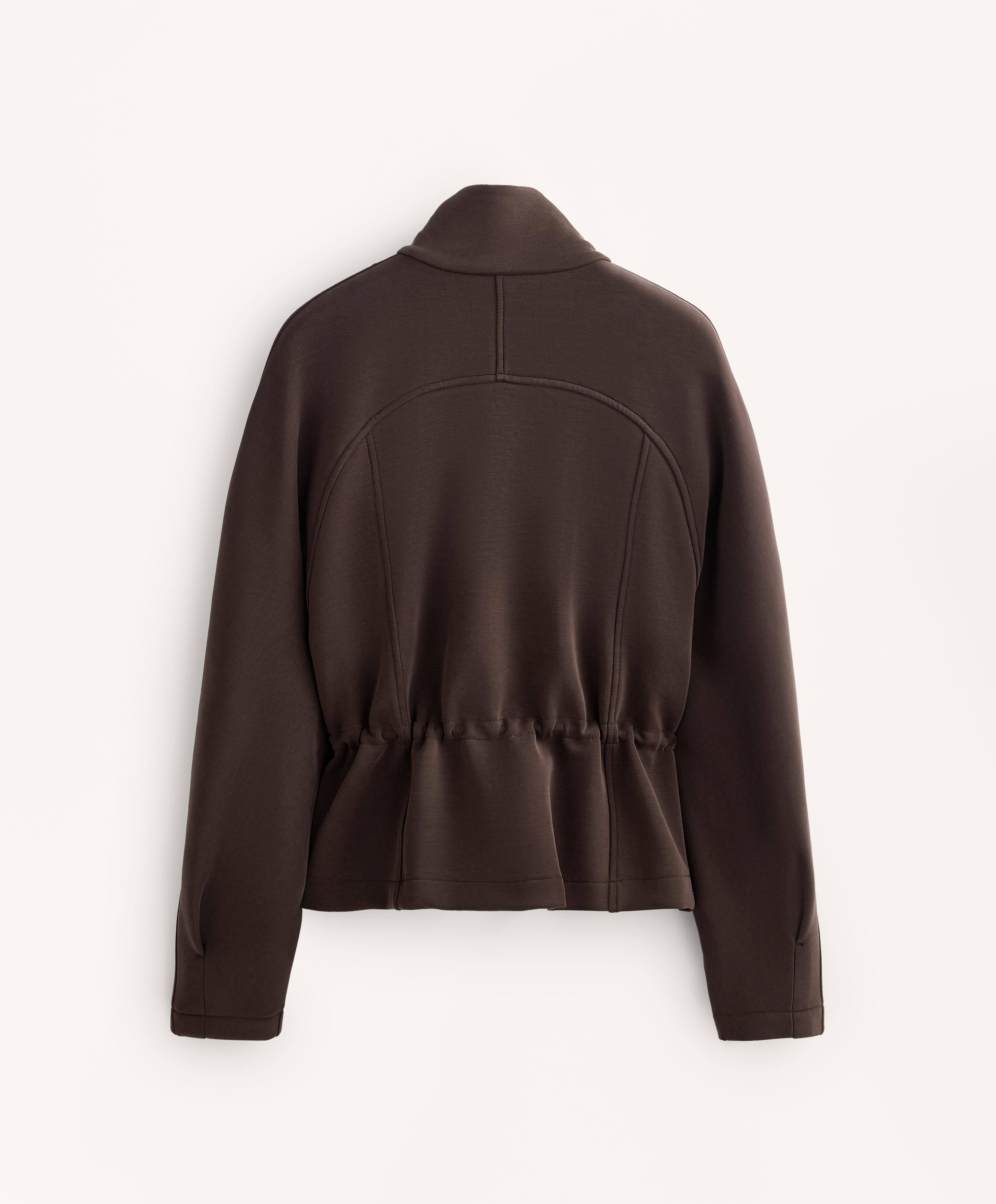 Kort jasje met verstelbare taille met brushed modal