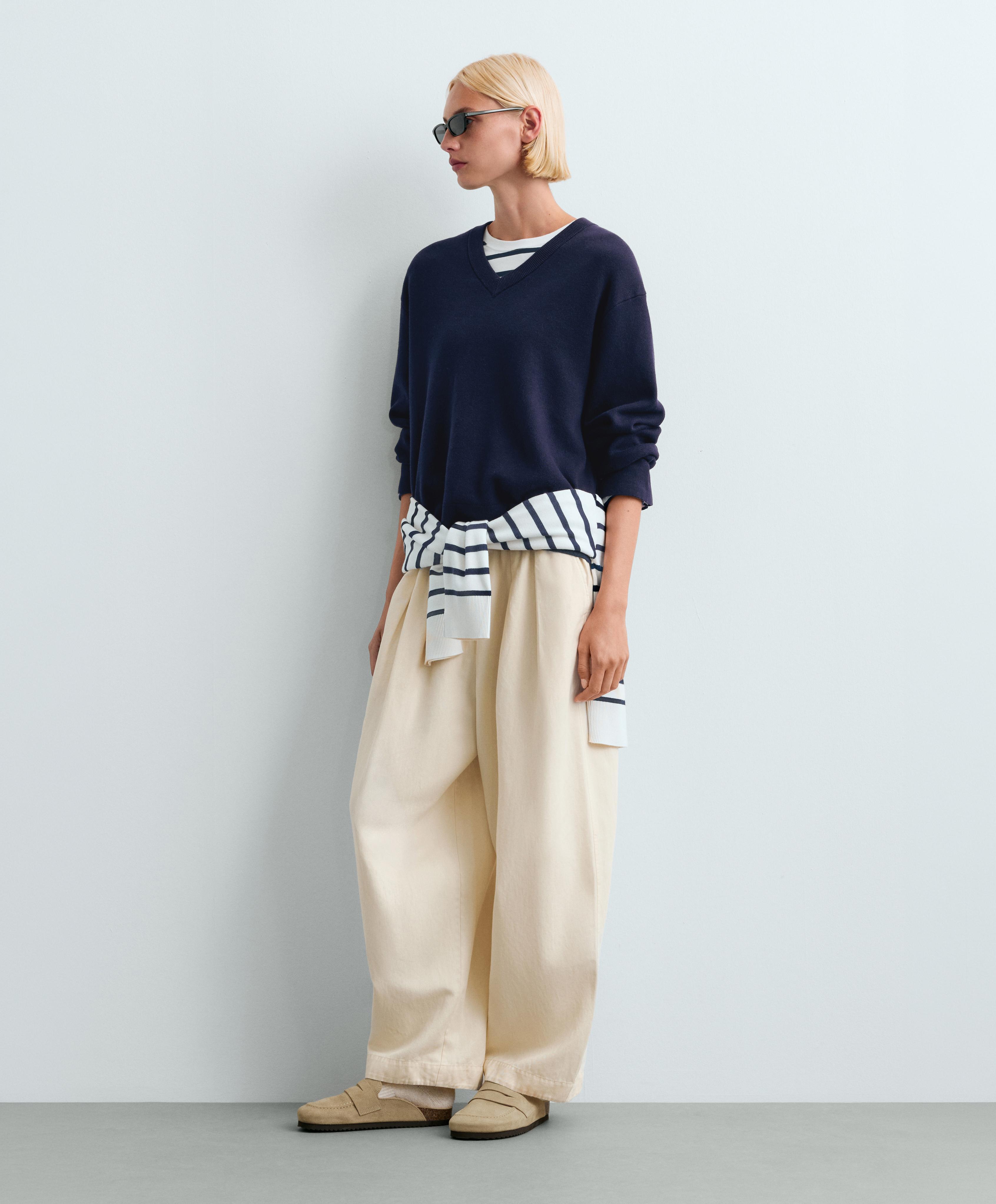 Split-leather mules