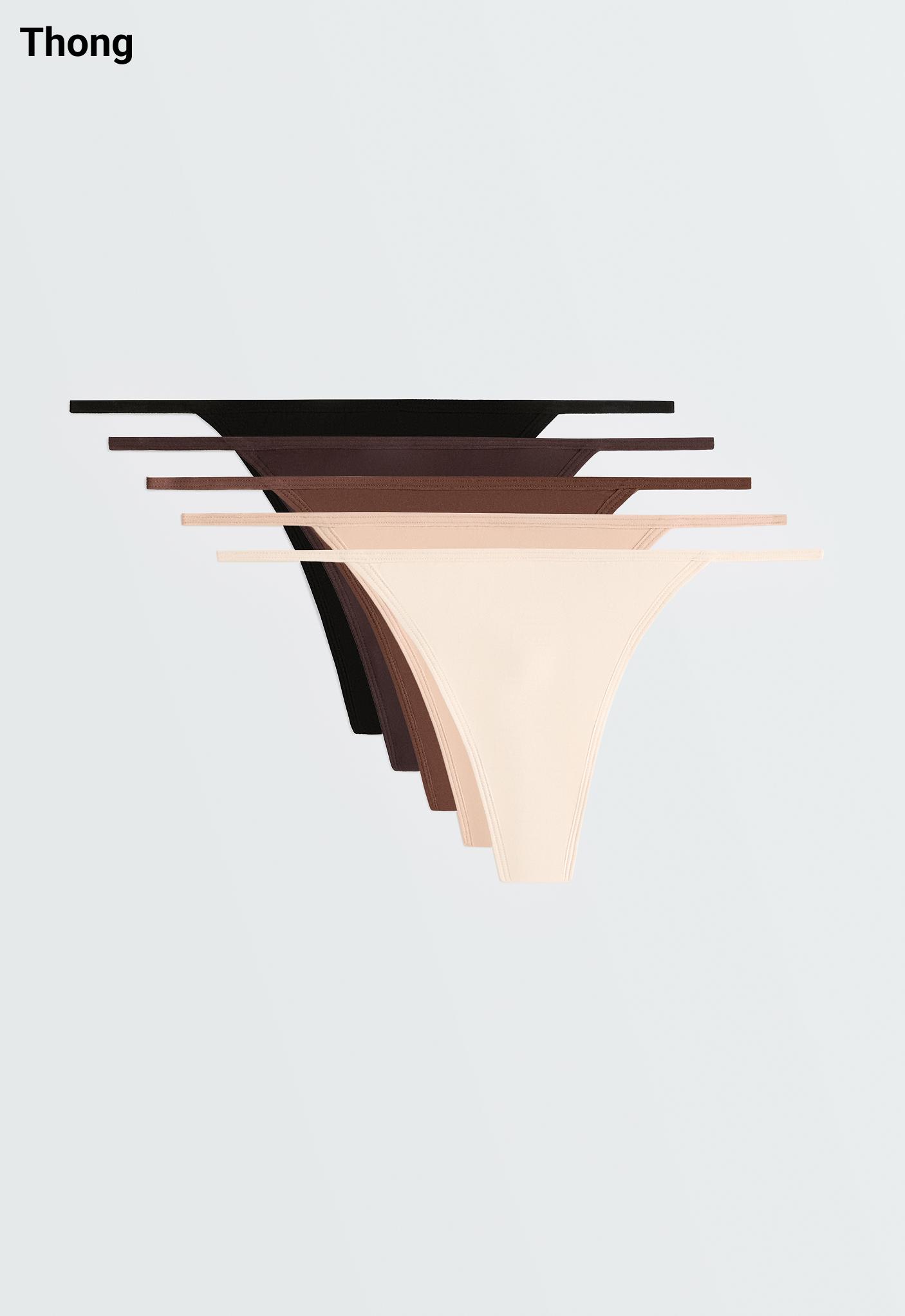 5 polyamide blend thongs — BEIGE